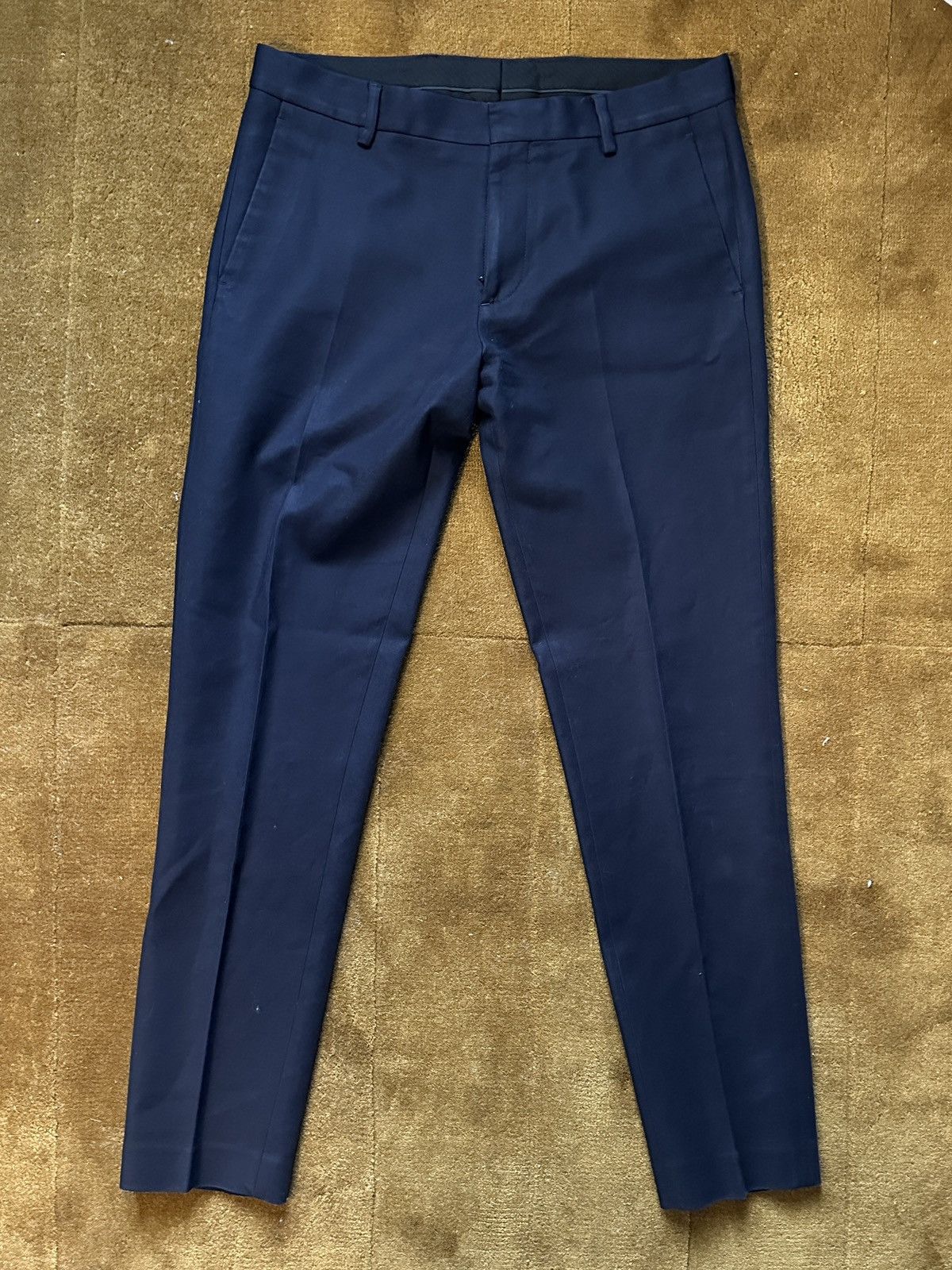 Cos Navy COS Slim Pleated Trousers Size US 32 / EU 48 - 1 Thumbnail