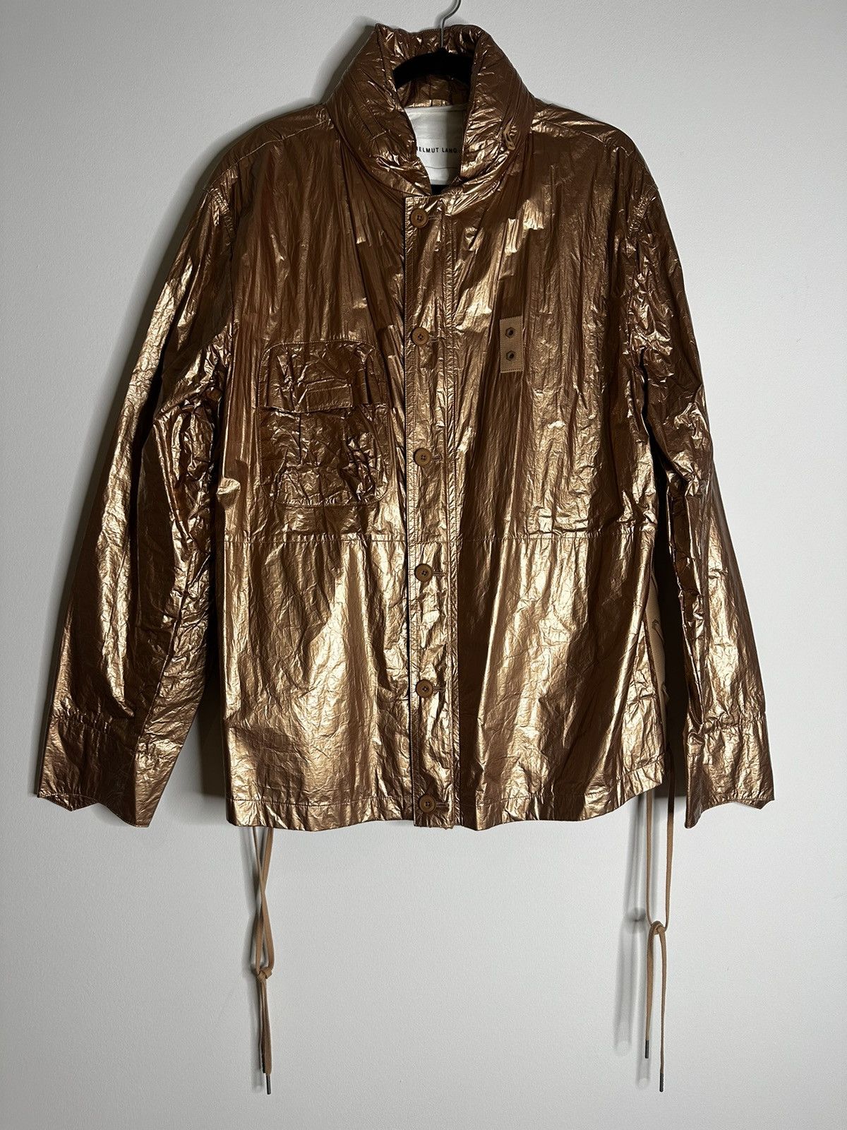 image of Helmut Lang Metallic Copper Tyvek Combat Jacket, Men's (Size XL)