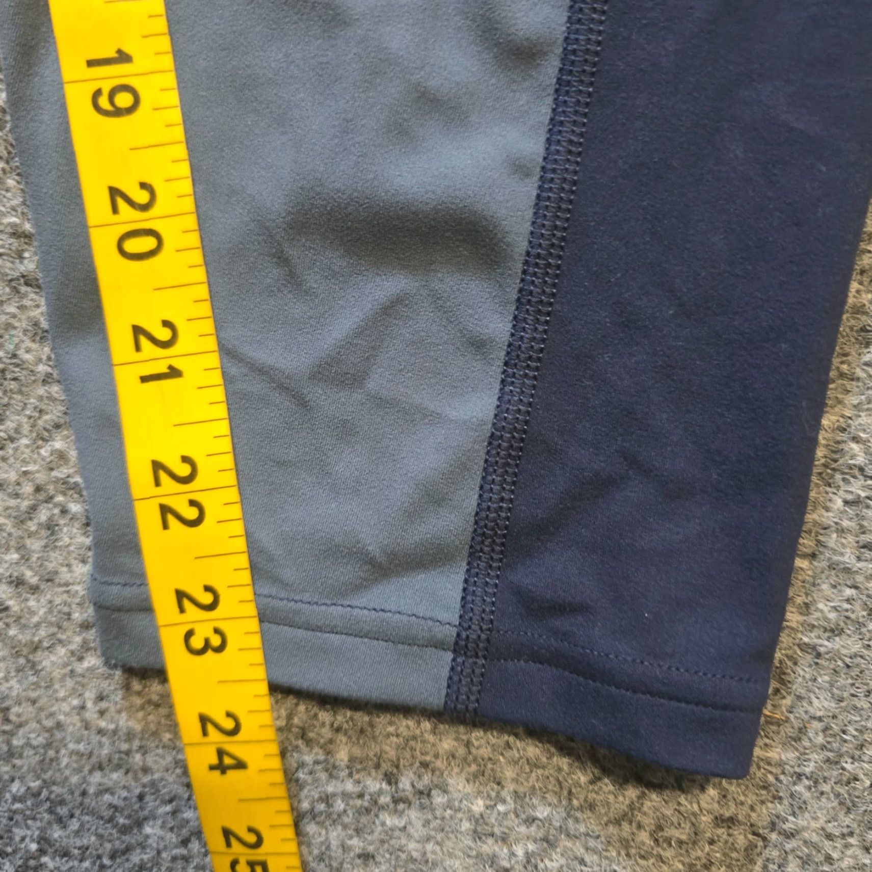 Athleta Athleta Leggings Women 1X Colorblock Blue 7/8 Tight Stretch Athletic Cropped Transcend Activewear 23 in Inseam Size 40" / US 18 - 7 Thumbnail