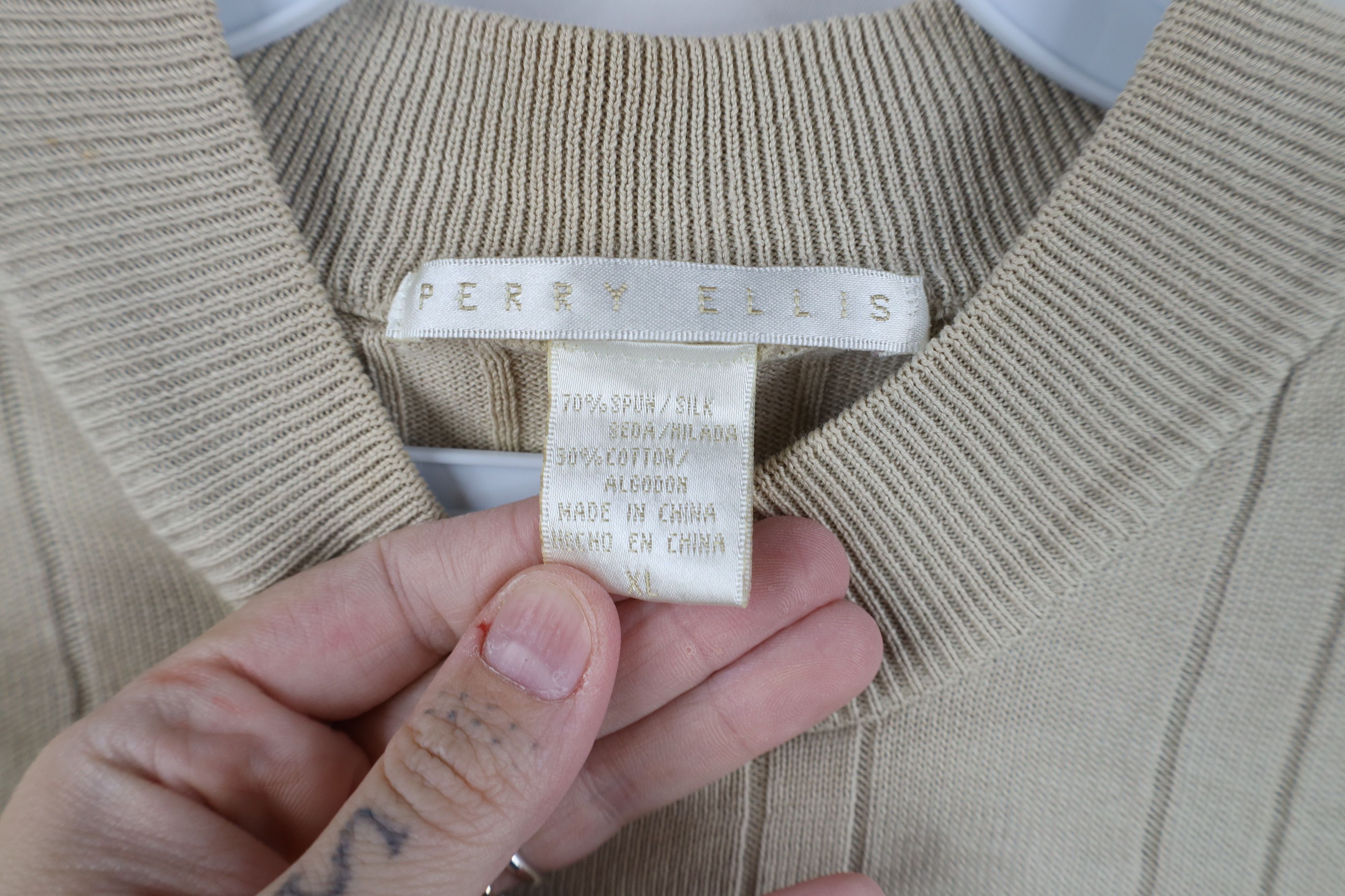 Vintage Vintage 90s Streetwear Silk Blend Knit Short Sleeve Sweater Size US XL / EU 56 / 4 - 8 Thumbnail