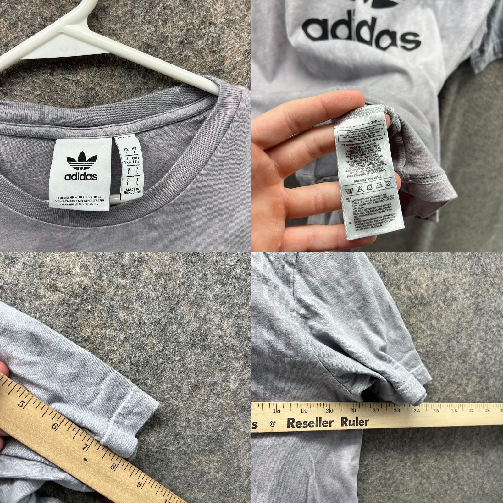 Adidas VINTAGE Adidas Shirt Men Large Adult Purple Black Crewneck Big Trefoil Originals Vintage Size US L / EU 52-54 / 3 - 8 Thumbnail