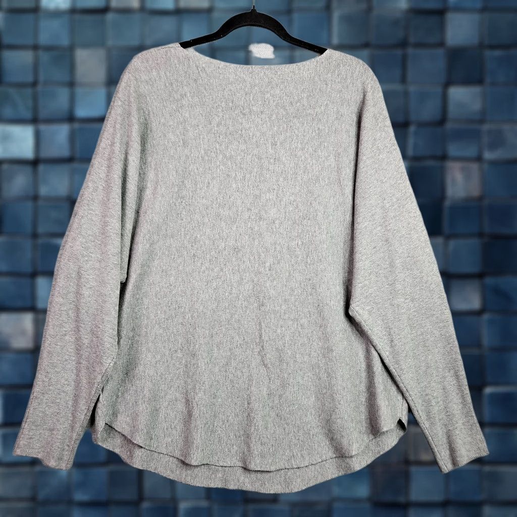 Vintage Vince Milano Women's XL Gray Scoop Neck Knit Sweater NWT Size XL / US 12-14 / IT 48-50 - 1 Thumbnail