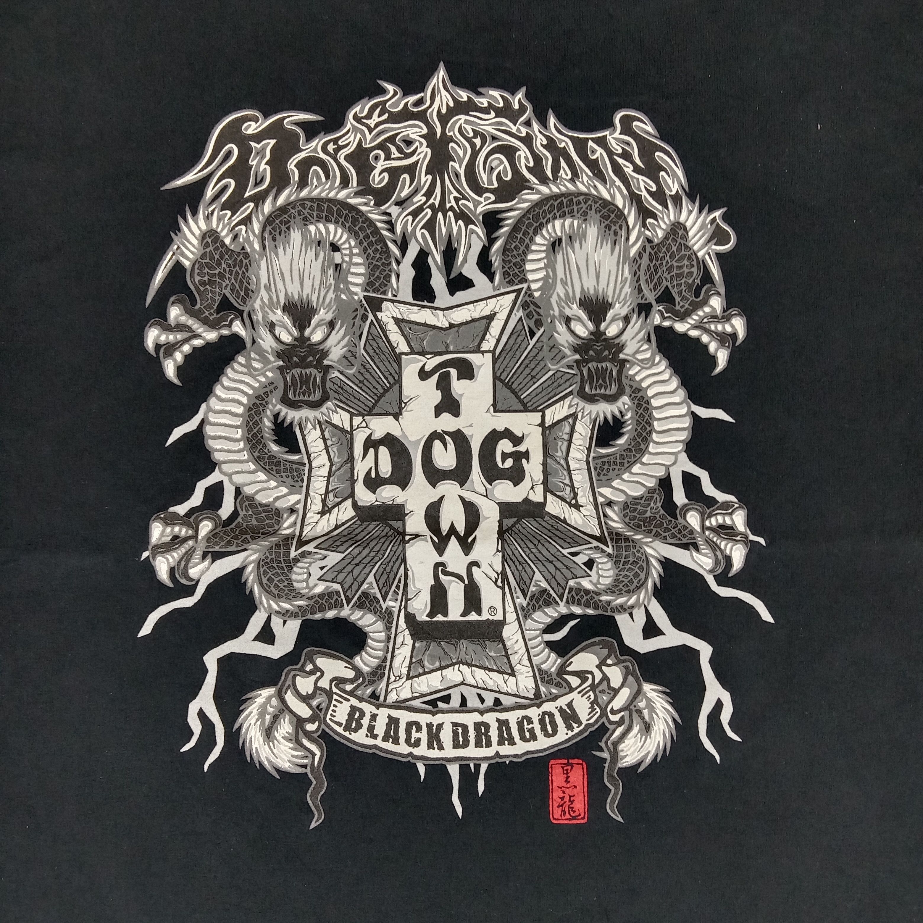 Dogtown × Vintage Dog Town Black Dragon Streetwear Style Tshirt Size US XXL / EU 58 / 5 - 2 Thumbnail