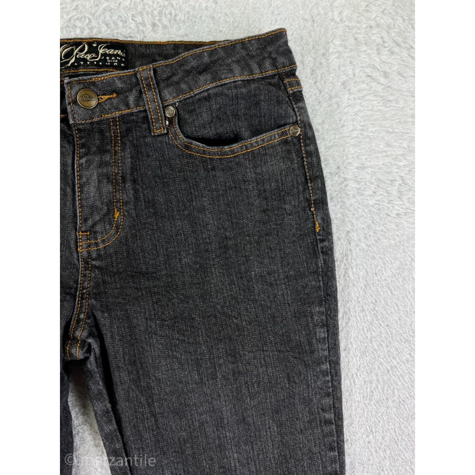 Vintage VINTAGE PACO Women's Jeans Pants Bootcut Slim Fit 11 Black Denim Cotton Blend Retro 90s Womens Size 32" / US 10 / IT 46 - 7 Thumbnail