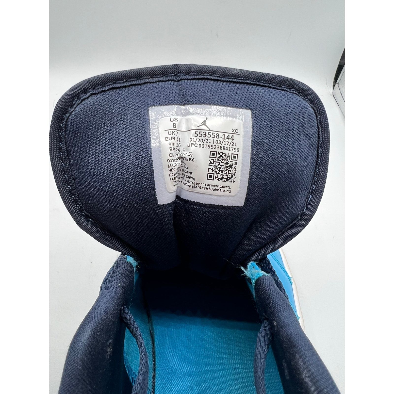 Jordan Brand Air Jordan 1 Low “UNC” size 8 men’s used Size US 8 / EU 41 - 6 Thumbnail