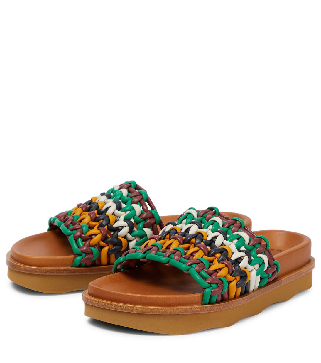 Chloe o1y0825 Leather Slippers in Multicolor Size US 10 / IT 40 - 3 Thumbnail