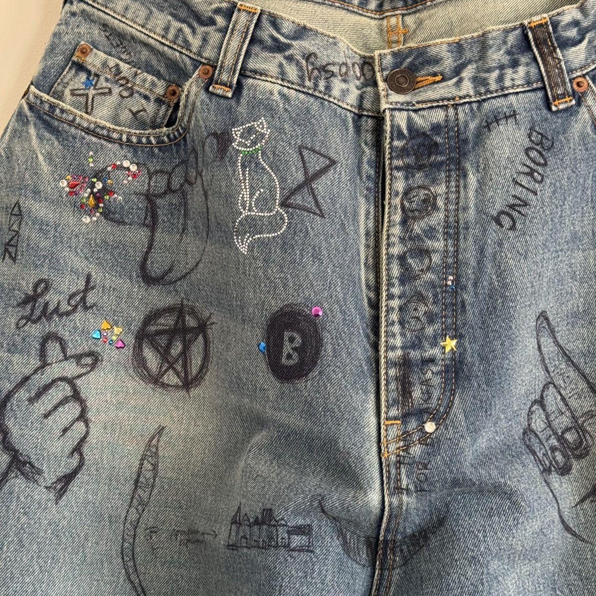 Balenciaga RUNWAY RHINESTONE JEANS Size US 32 / EU 48 - 2 Thumbnail