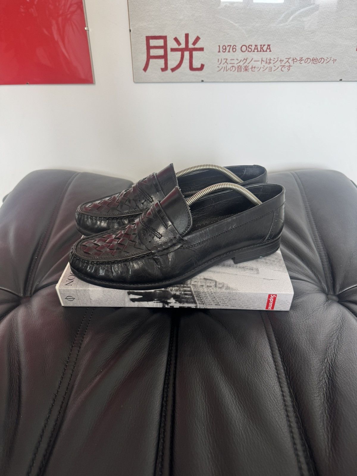 Vintage Black High Quality Leather Loafers Vintage Y2k Italy Hype Size US 10.5 / EU 43-44 - 1 Thumbnail