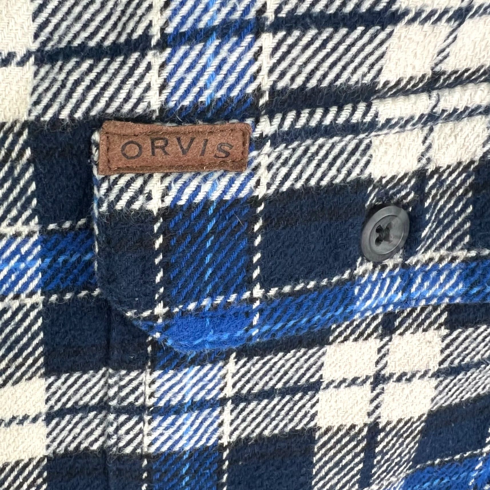 Orvis Orvis Shirt Plaid Flannel Button-Up Mens 2XL Blue Long Sleeve Pockets Casual, Workwear, Travel Size US XXL / EU 58 / 5 - 4 Thumbnail