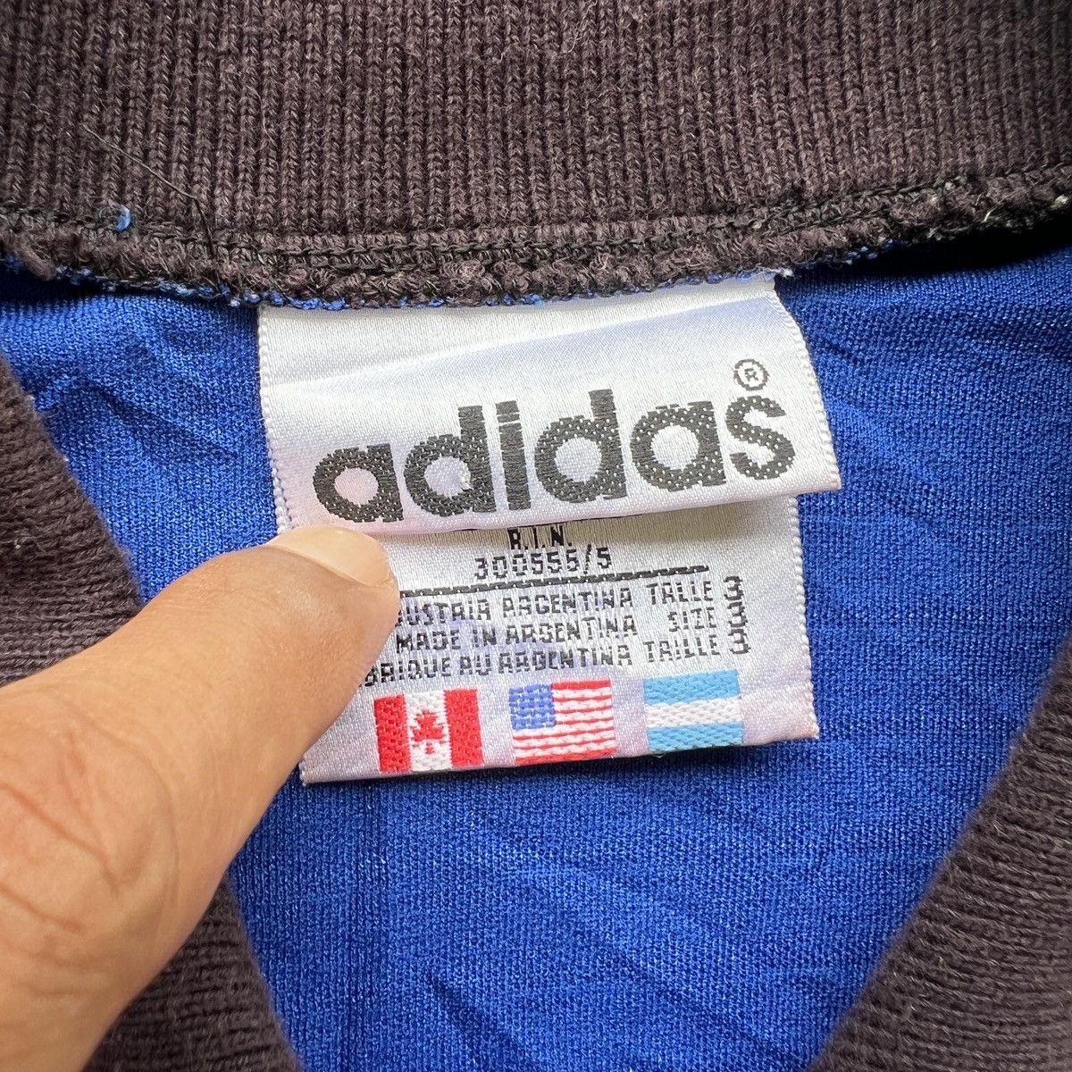 Adidas 🔥 1994 VINTAGE ARGENTINA ADIDAS AWAY JERSEY Size US L / EU 52-54 / 3 - 13 Thumbnail