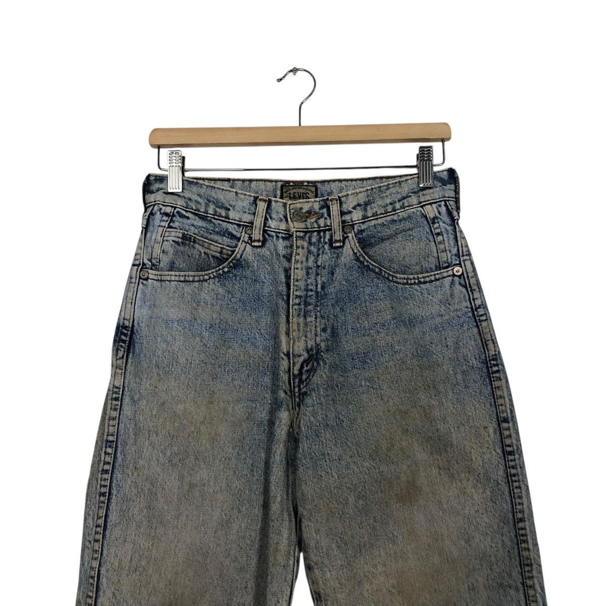 Levi's 🔥VINTAGE ACID WASH DESIGN LEVIS DENIM STRAIGHT CUT Size 28" / US 6 / IT 42 - 5 Thumbnail