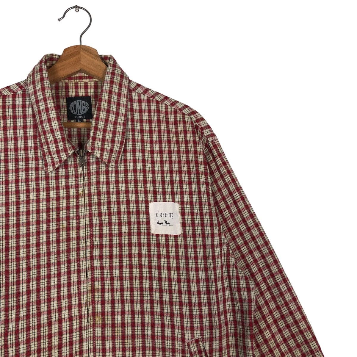 Flannel 🔥90s Vintage Flannel Jacket Tartan Design Tong Issey Moyake Size US L / EU 52-54 / 3 - 5 Thumbnail