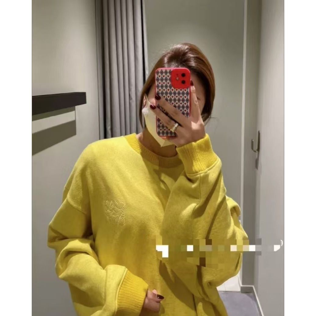 Loewe Loewe Yellow Anagram Sweatshirt Crewneck Long Sleeve Size S / US 4 / IT 40 - 8 Thumbnail