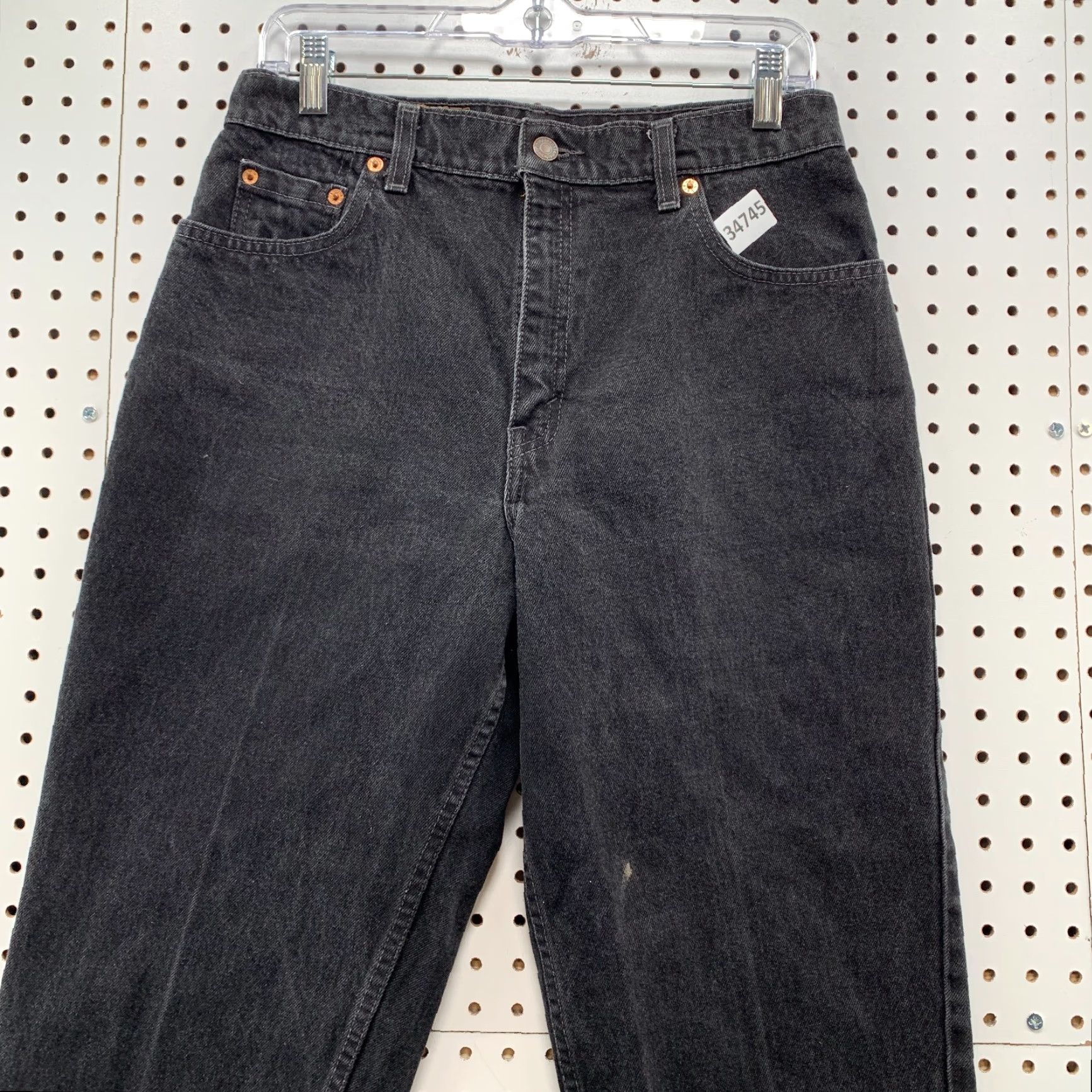 Levi's VINTAGE Levis Jeans Womens Size 12 Black Denim FITS 30x24 Relaxed Tapered Size 34" / US 12 / IT 48 - 5 Thumbnail