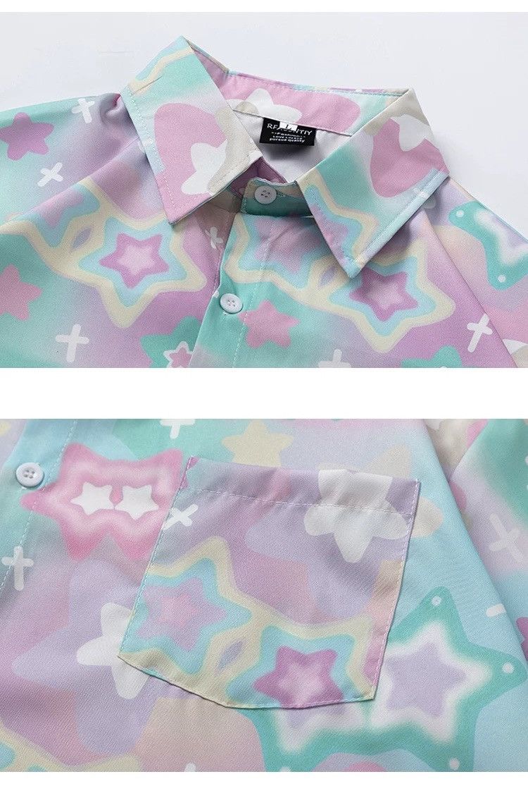 Other Graffiti Button Up Short Sleeve Shirt Size US M / EU 48-50 / 2 - 7 Thumbnail