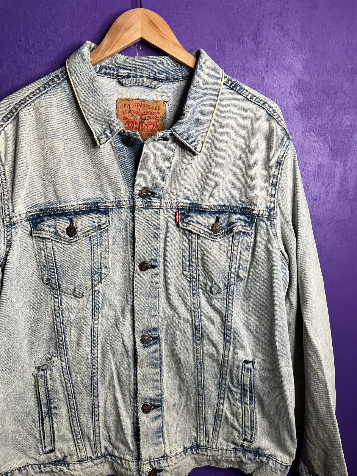 Levi's × Vintage Vintage 90s Levi’s acid wash denim jacket Size US L / EU 52-54 / 3 - 3 Thumbnail