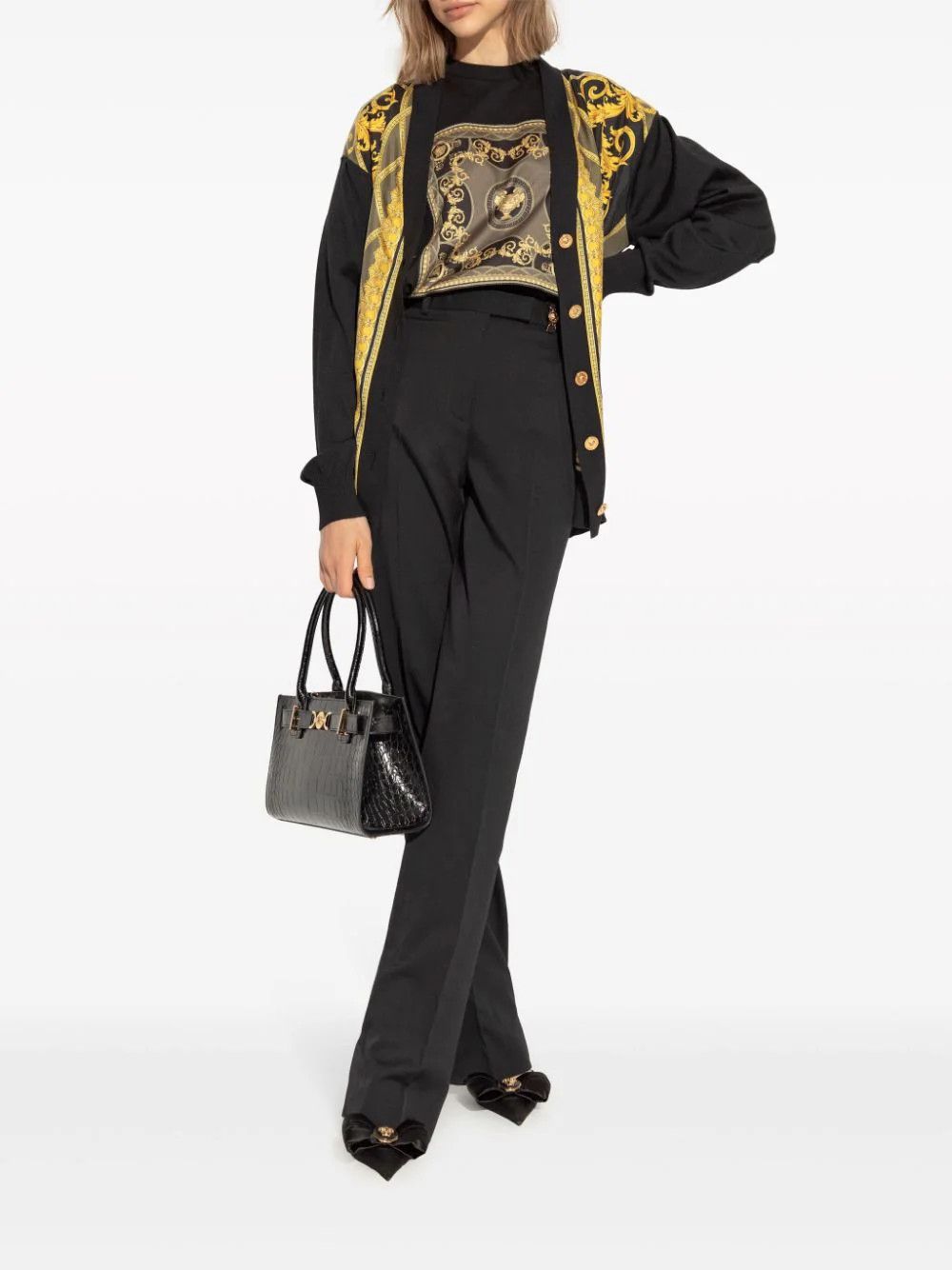 Versace o1s22i1n1024 Oversized T-Shirt in Black Size S / US 4 / IT 40 - 2 Thumbnail