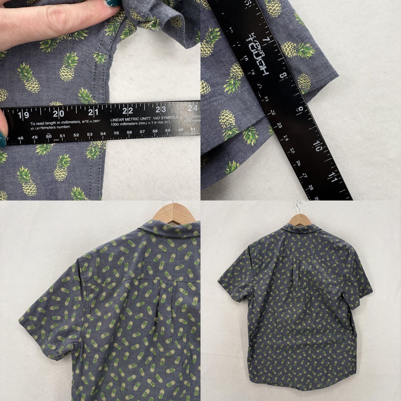 Marine Layer Marine Layer Shirt Mens M Blue Pineapple Graphic Short Sleeve Button Up Size US M / EU 48-50 / 2 - 8 Thumbnail