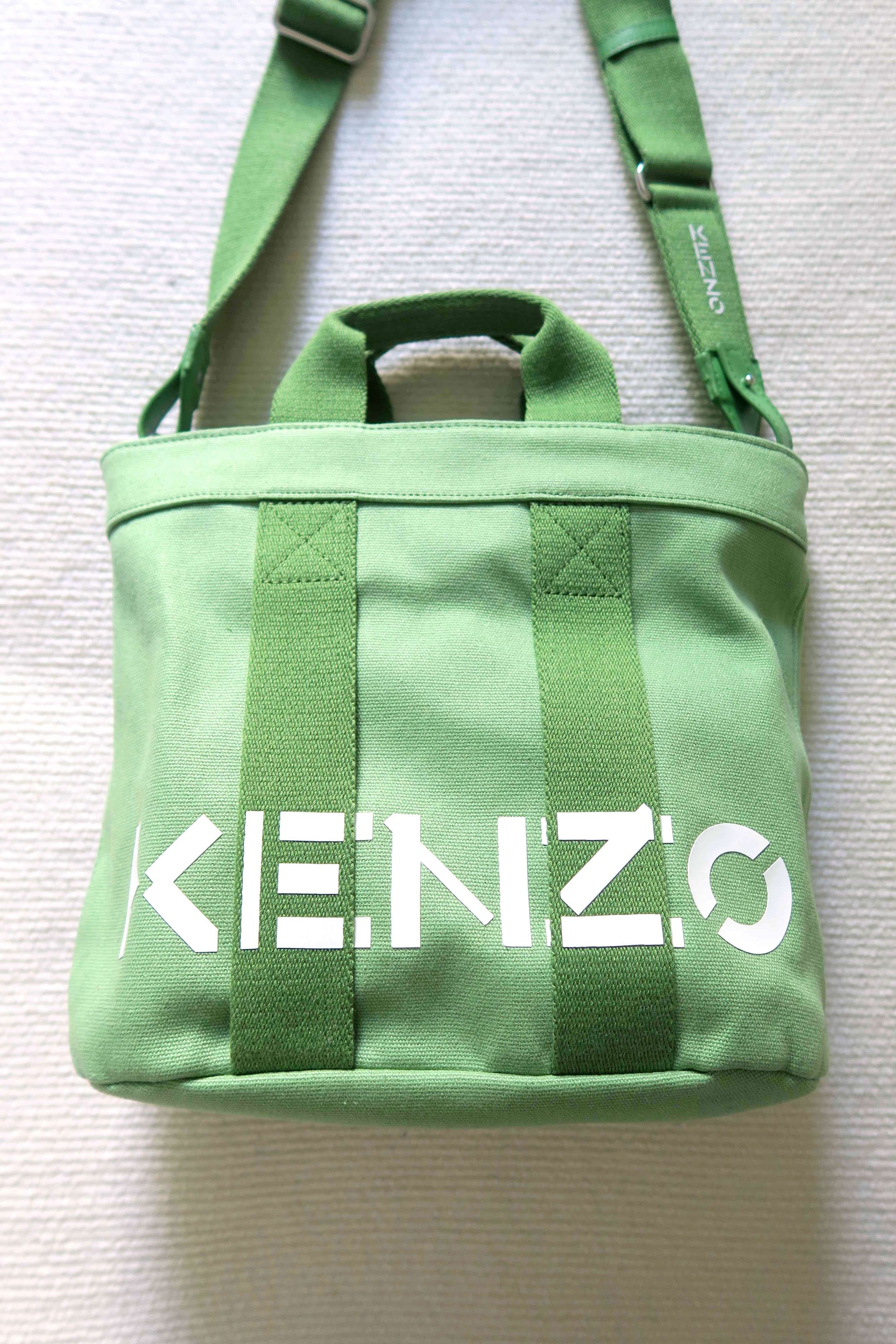 Kenzo KENZO Logo Green Cotton Canvas Top Handle Ccrossbody Bag Size ONE SIZE - 1 Thumbnail
