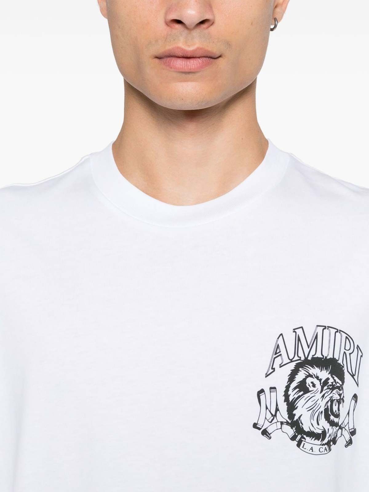Amiri o1orln1125 Lion Outline T-Shirt in White Size US XL / EU 56 / 4 - 3 Thumbnail