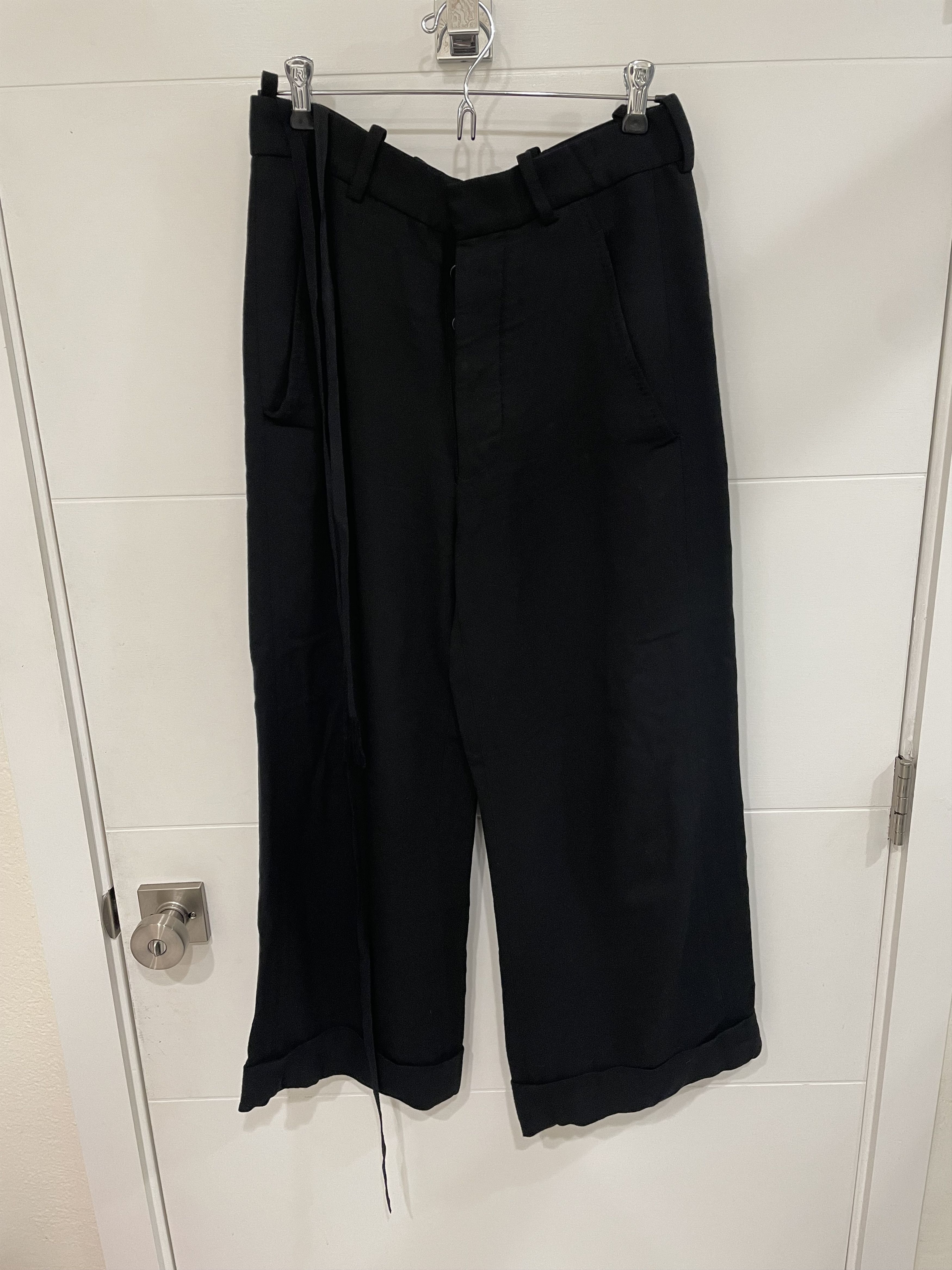 Ann Demeulemeester Wide Slouchy Pants With Waist Tie Size US 30 / EU 46 - 3 Thumbnail