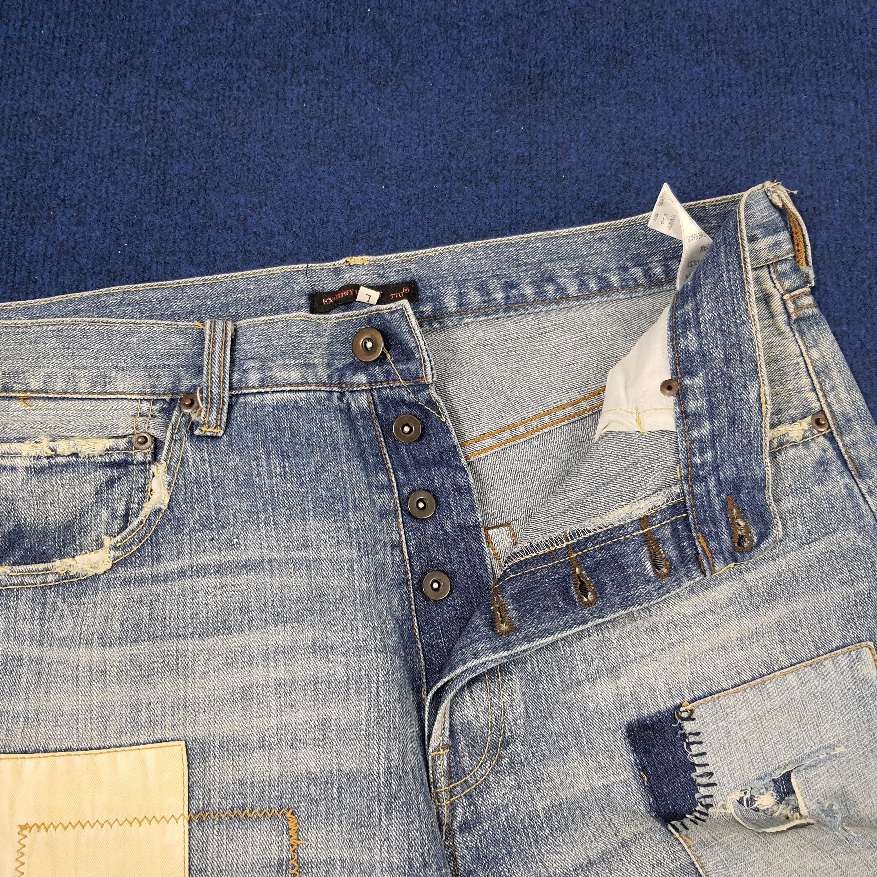 Designer × Vintage Vintage Exhibitionist Patchwork Design Denim Jeans Size US 32 / EU 48 - 6 Thumbnail