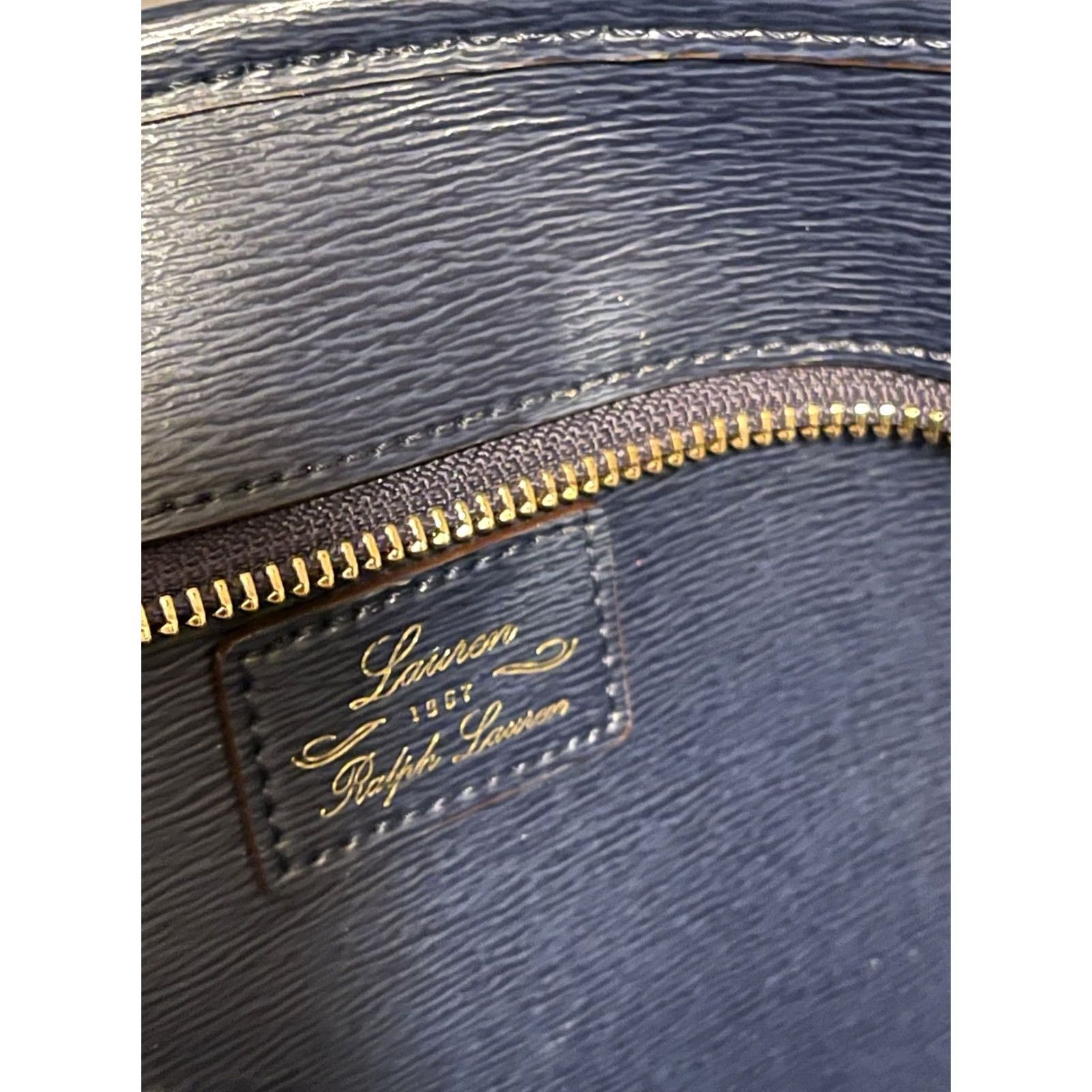 Ralph Lauren Lauren Ralph Lauren LRL Navy Blue Gold Accents Shoulder Bag Size ONE SIZE - 5 Thumbnail