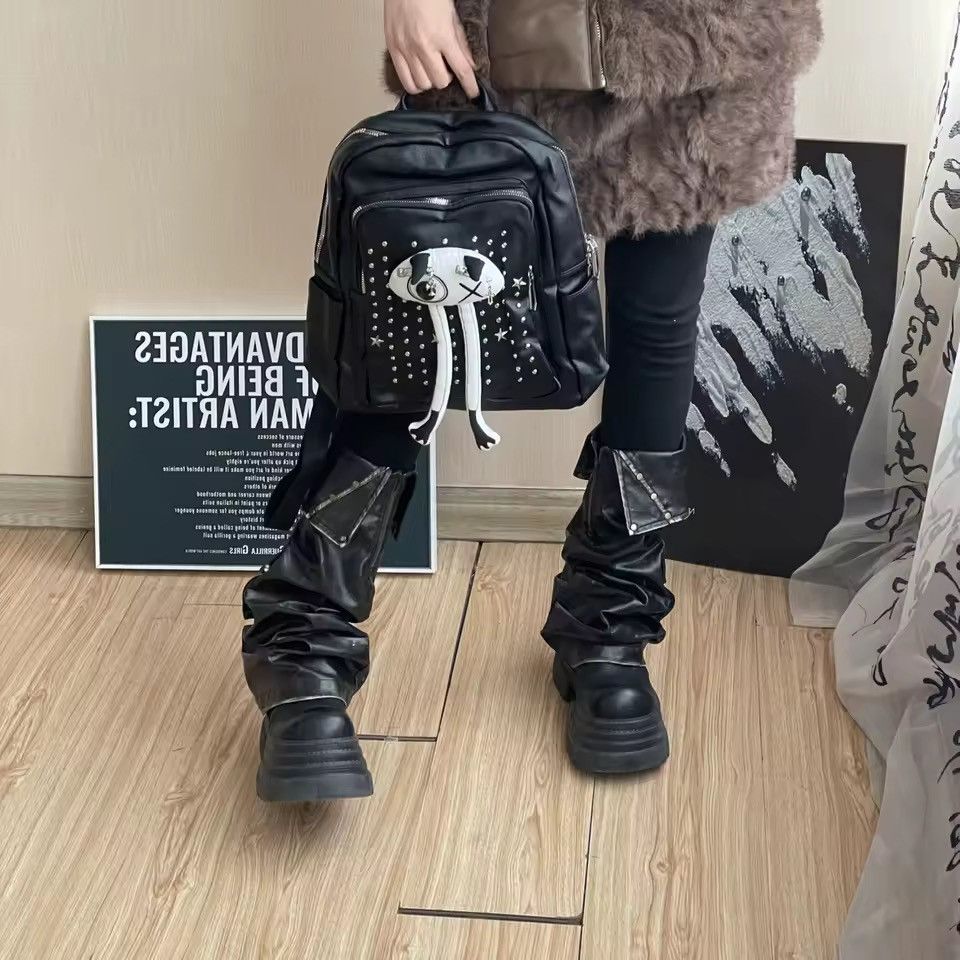 Japanese Brand Cartoon Japanese Y2k Gothic Punk School Bag Backpack Size ONE SIZE - 8 Thumbnail