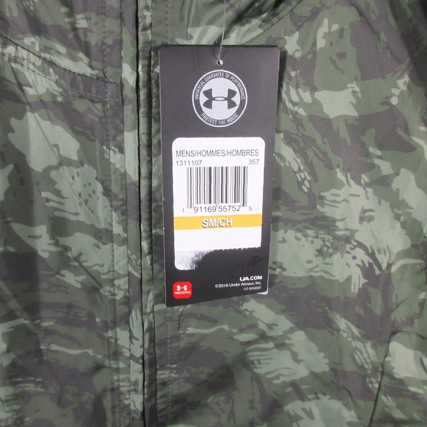 Under Armour Under Armour Hooded Windbreaker Men S Camouflage 1/2 Zip Stretch Anorak Jacket, Green, XS? Size US S / EU 44-46 / 1 - 4 Thumbnail