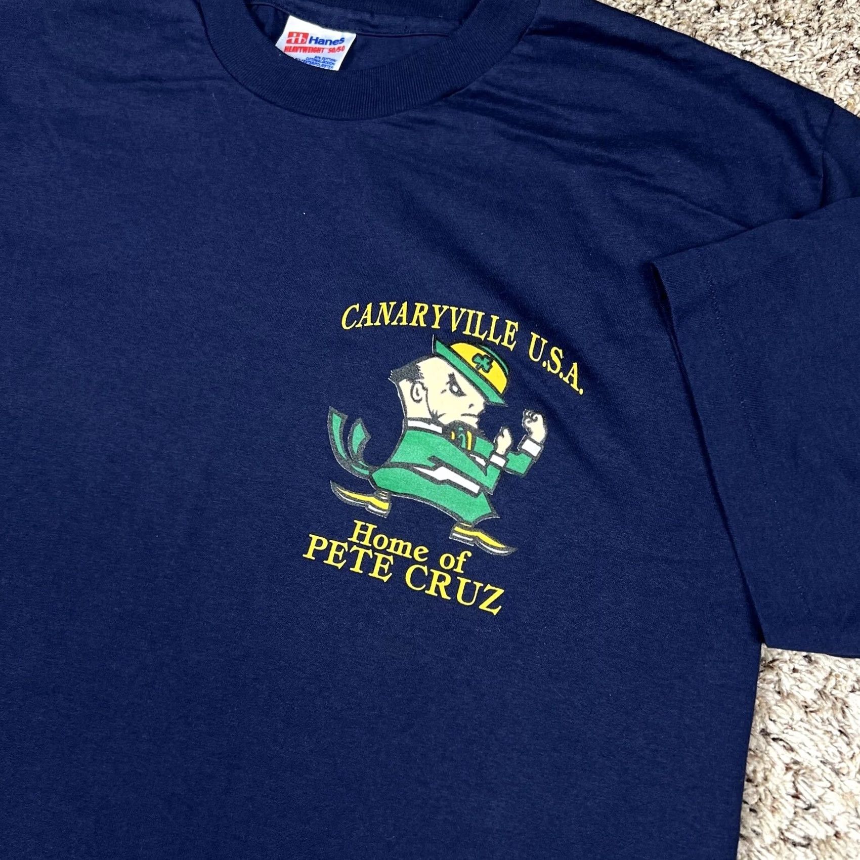Hanes VINTAGE Chicago Canaryville Graphic T-Shirt Medium M Unisex Adults Hanes Blue 90s Single Stitch Graphic Tee Shirt Men's Womens Size US M / EU 48-50 / 2 - 4 Thumbnail