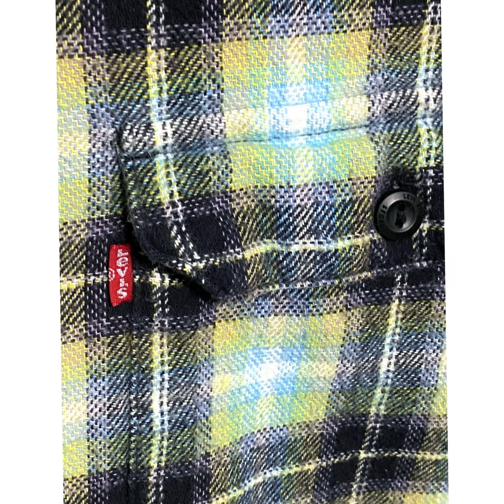 Levi's Levis The Worker Relaxed Fit Plaid Flannel Shirt Men 2XL Blue Casual Western Button-Up Size US XXL / EU 58 / 5 - 6 Thumbnail