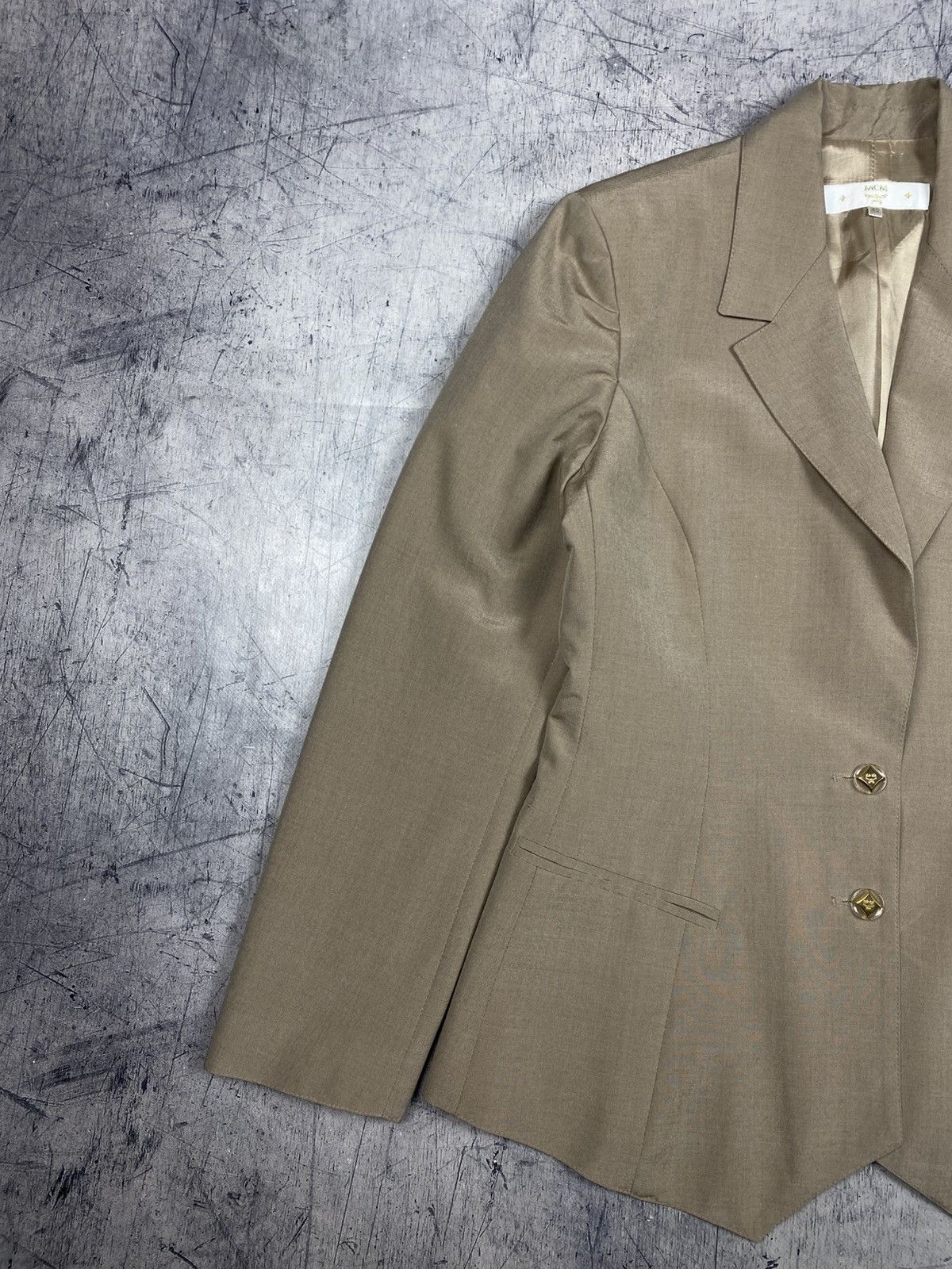 MCM MCM Wool Silk Blazer Jacket Women IT 40 Beige Made in Italy Size S / US 4 / IT 40 - 3 Thumbnail