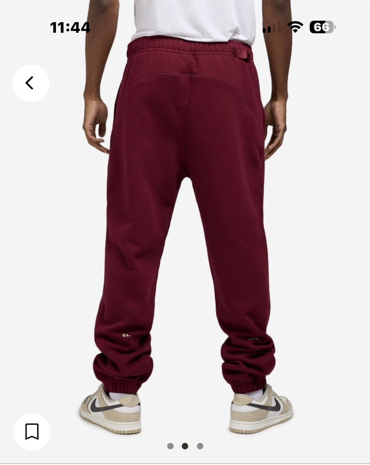 Drake × Nike Nike x Drake NOCTA Fleece CS Sweatpants Dark Beetroot Sz L Size US 33 - 2 Thumbnail