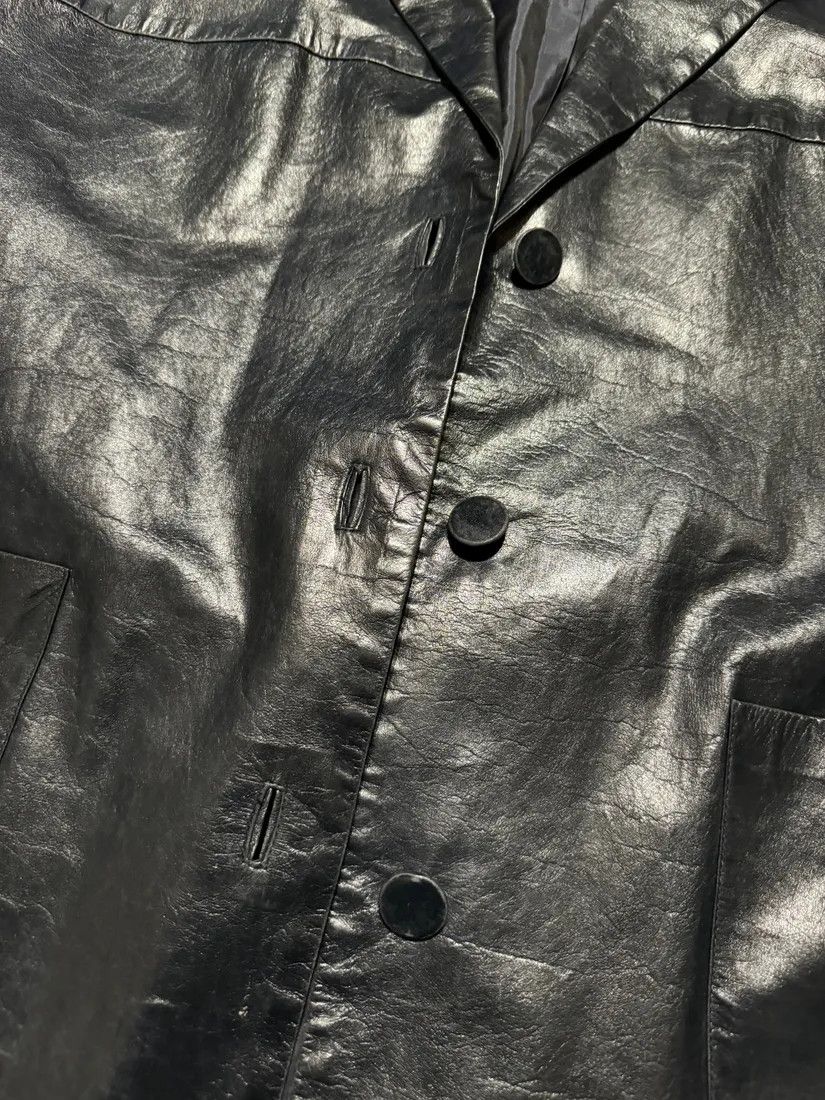Prada × Vintage AW1996 Prada Navy Soft Leather Italian Jacket Size US XS / EU 42 / 0 - 10 Thumbnail