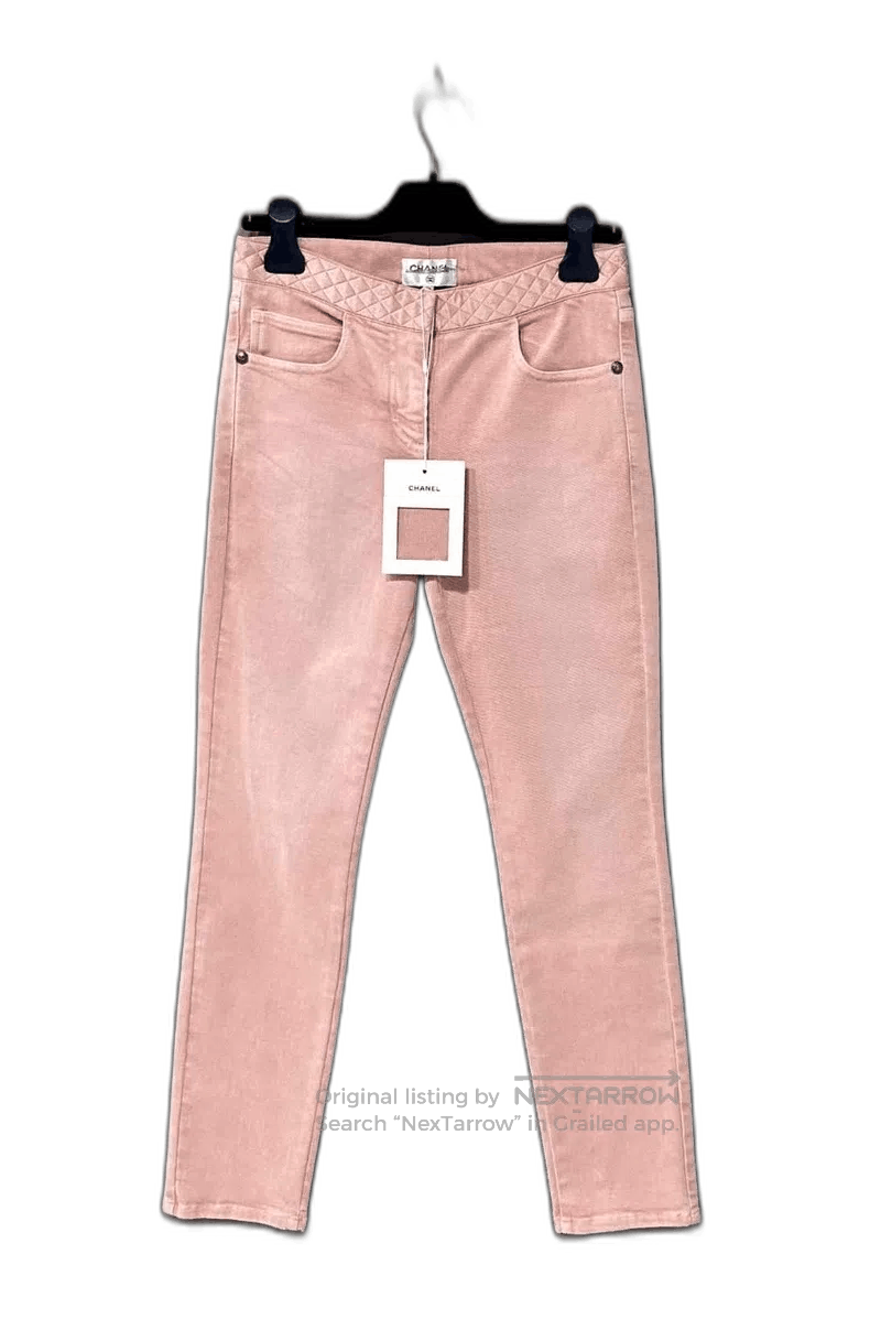 Chanel Pink Diamond Pattern Pants Chanel / Chanel. Size US 36 / EU 52 - 1 Thumbnail