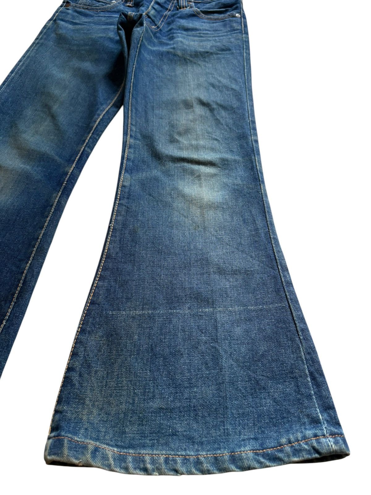 Japanese Brand Vintage Japanese Brand Mud Wash Bootcut Flare Jeans Size 29" - 7 Thumbnail