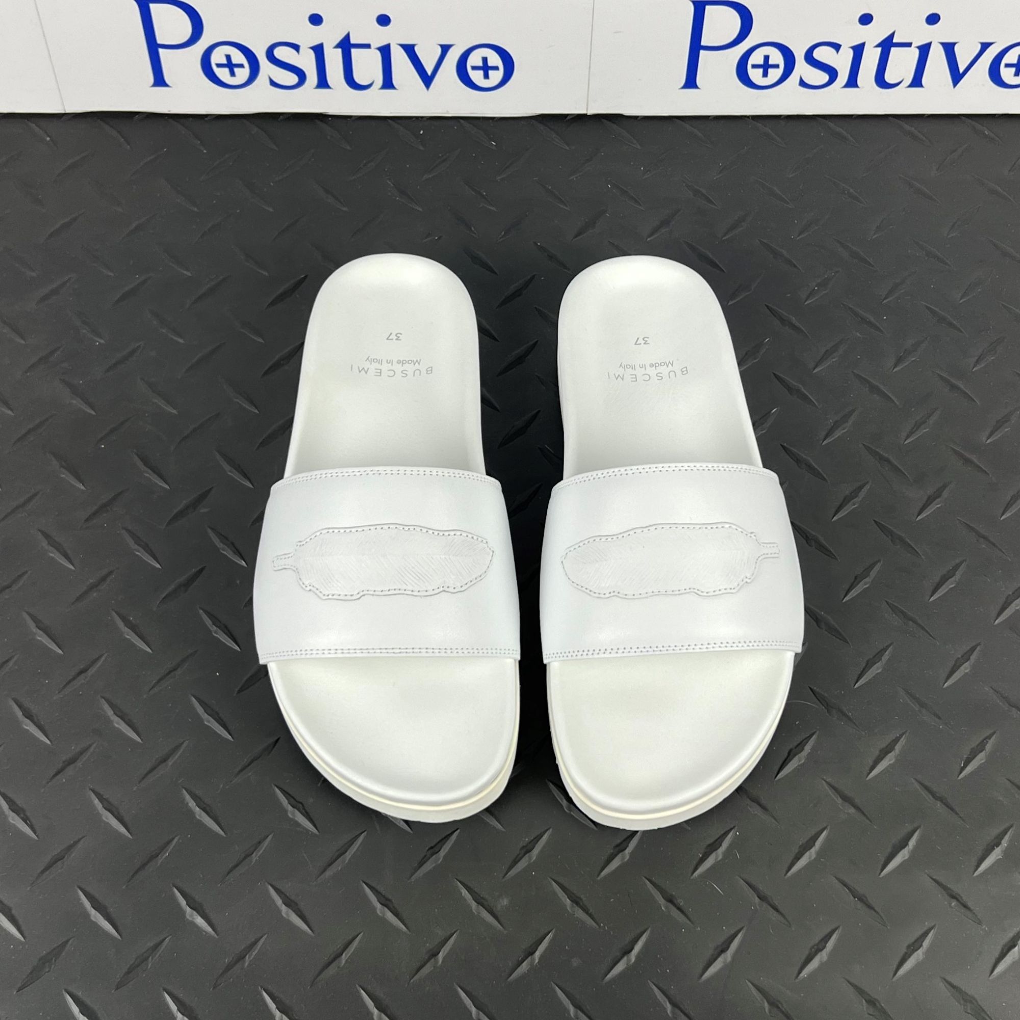 Buscemi Buscemi Slide Piuma Leather Sandals US 7 SAMPLE Size US 7 / IT 37 - 2 Thumbnail