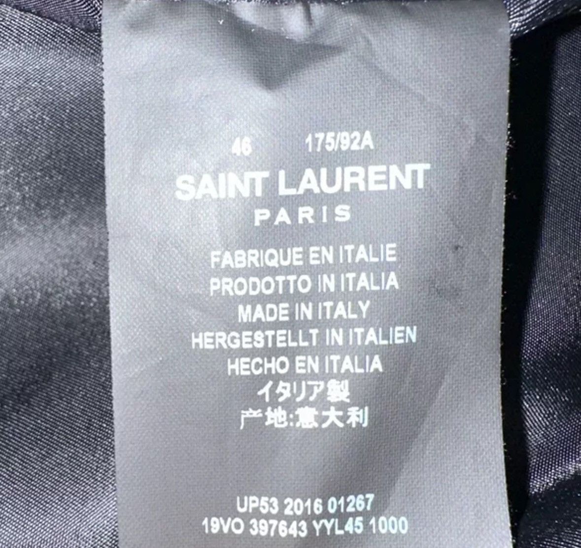 Saint Laurent Paris × Yves Saint Laurent Saint Laurent black nylon baseball jacket2412-Nextarrow Size US S / EU 44-46 / 1 - 5 Thumbnail