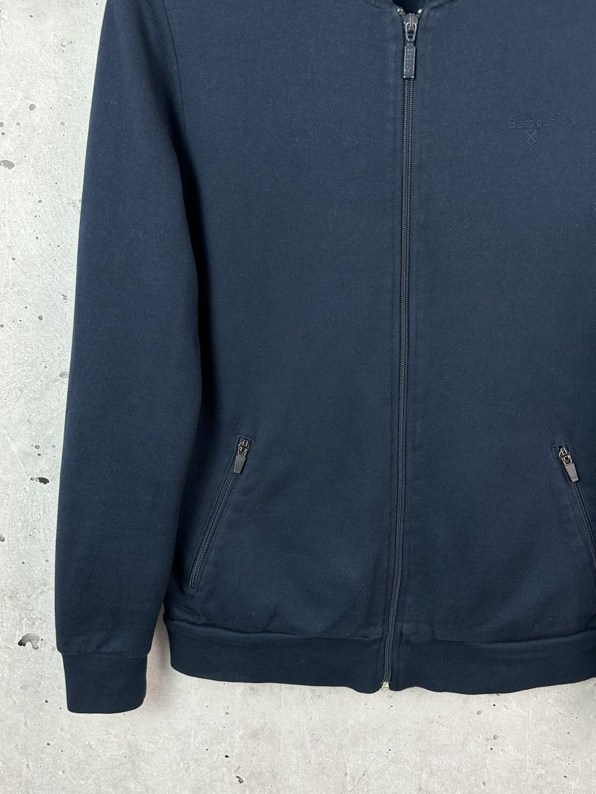 Barbour Barbour Navy Cotton Logo Zip Long Sleeve Men’s Bomber-Jumper Size US S / EU 44-46 / 1 - 5 Thumbnail