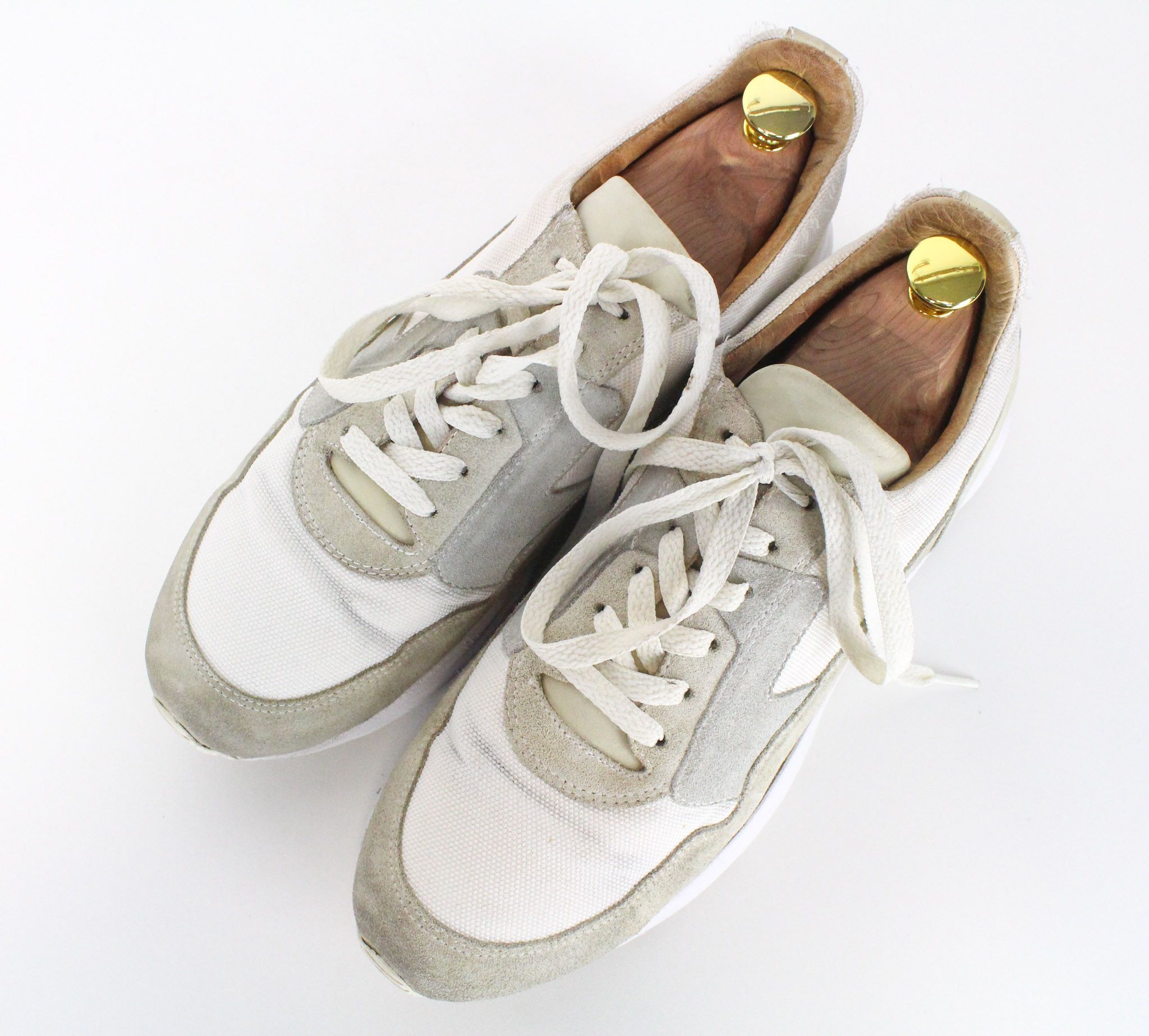 Suitsupply EU42 Grey Off-White Suede Laced 72215 Size US 9 / EU 42 - 16 Thumbnail