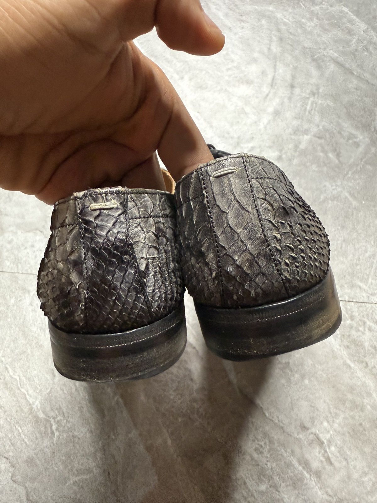 Maison Margiela Maison Margiela Line 22 Python Skin Derbies Size US 6 / EU 39 - 3 Thumbnail