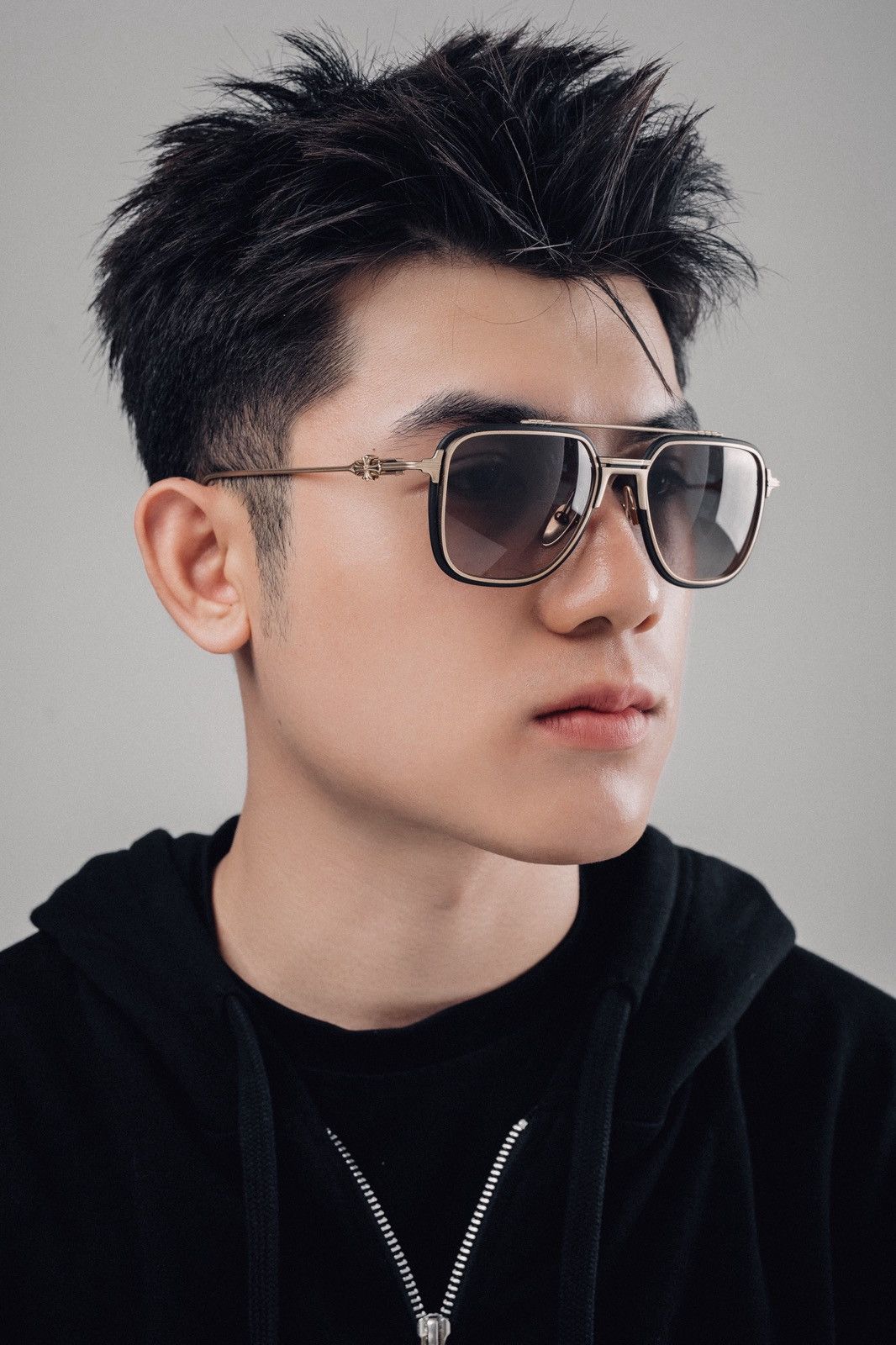 Chrome Hearts CHROME HEARTS HUMPSTER MATTE BLACK/ GOLD PLATED SUNGLASSES Size ONE SIZE - 11 Thumbnail