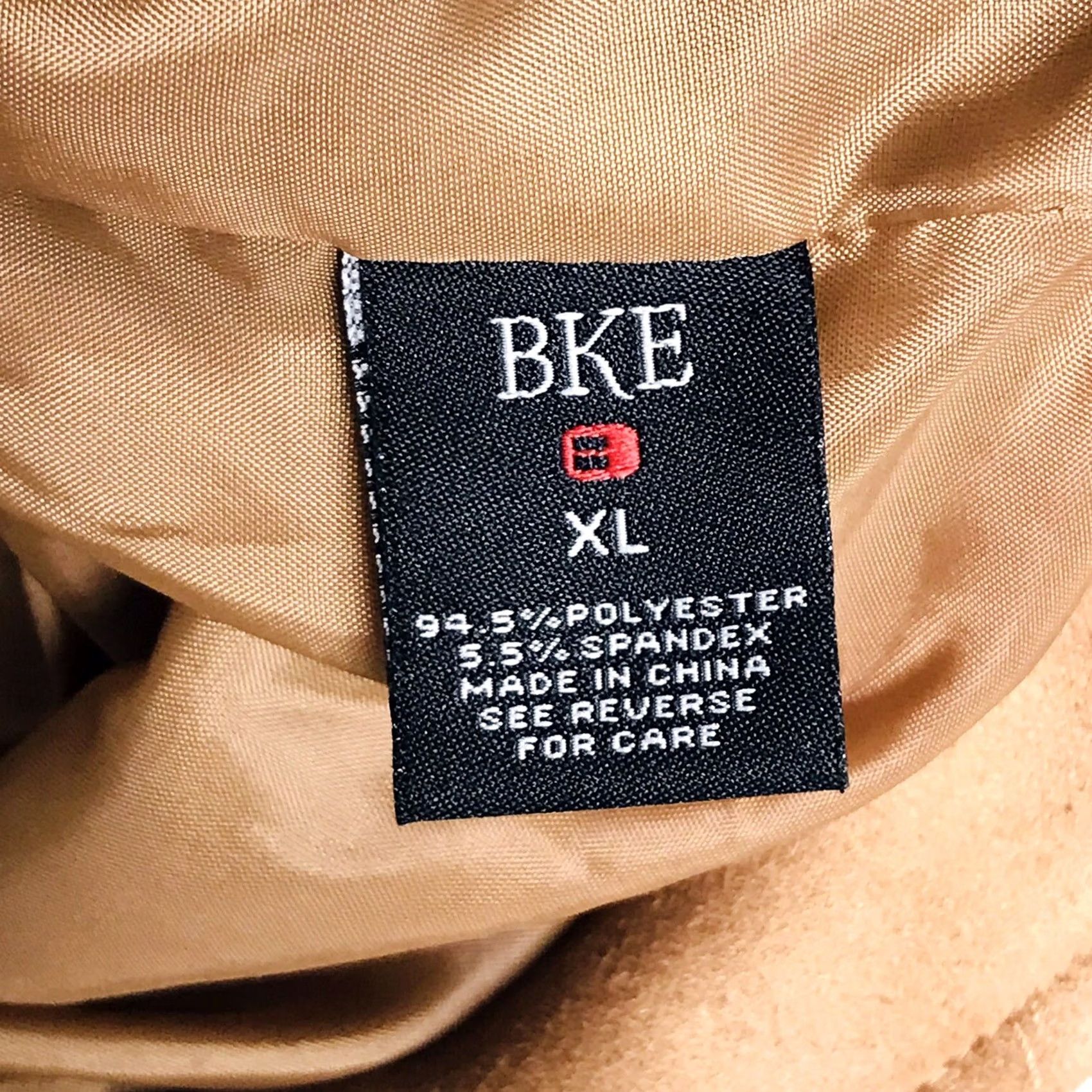 BKE BKE Women Brown Faux Suede Studded Stretch Asymmetrical Zip Jacket XL Jacket Womens Brown Leatherette Buckle Zipper Pockets Motorcycle Size XL / US 12-14 / IT 48-50 - 4 Thumbnail