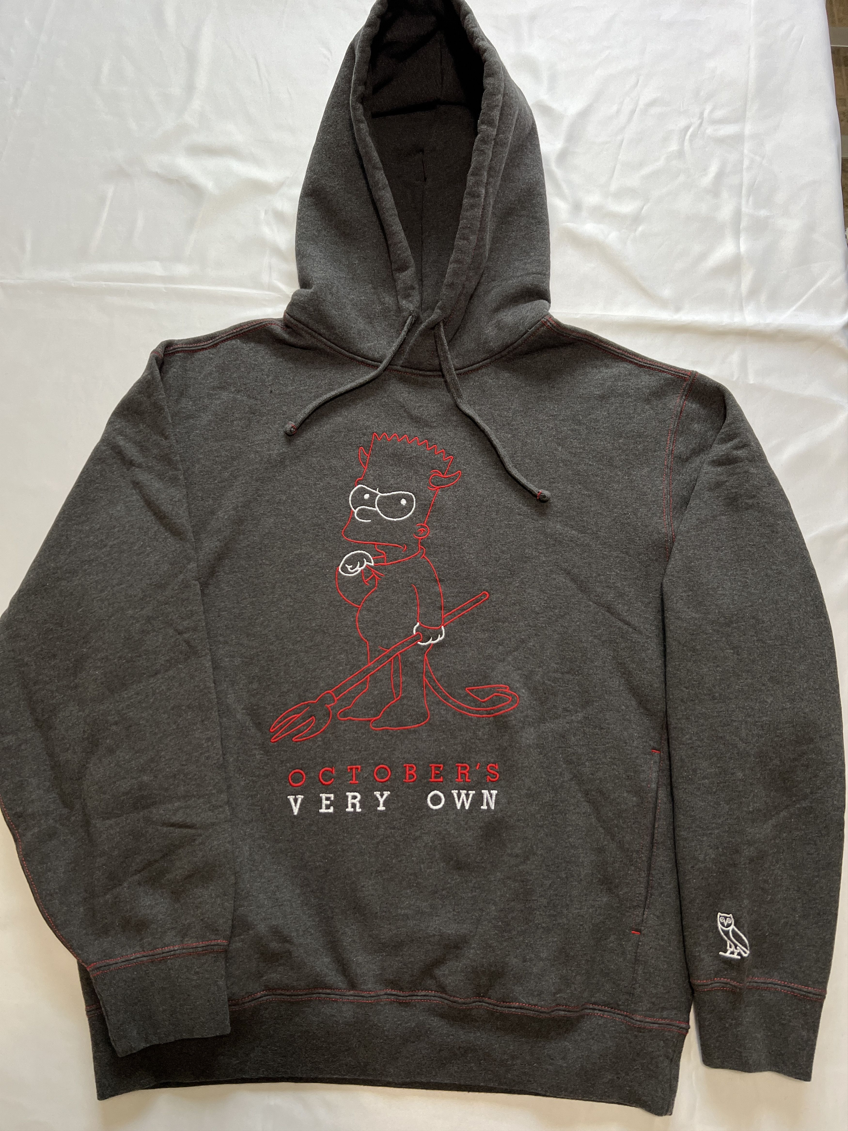 Drake OVO x The Simpsons Knit Hoodie Charcoal Grey Size US M / EU 48-50 / 2 - 1 Thumbnail