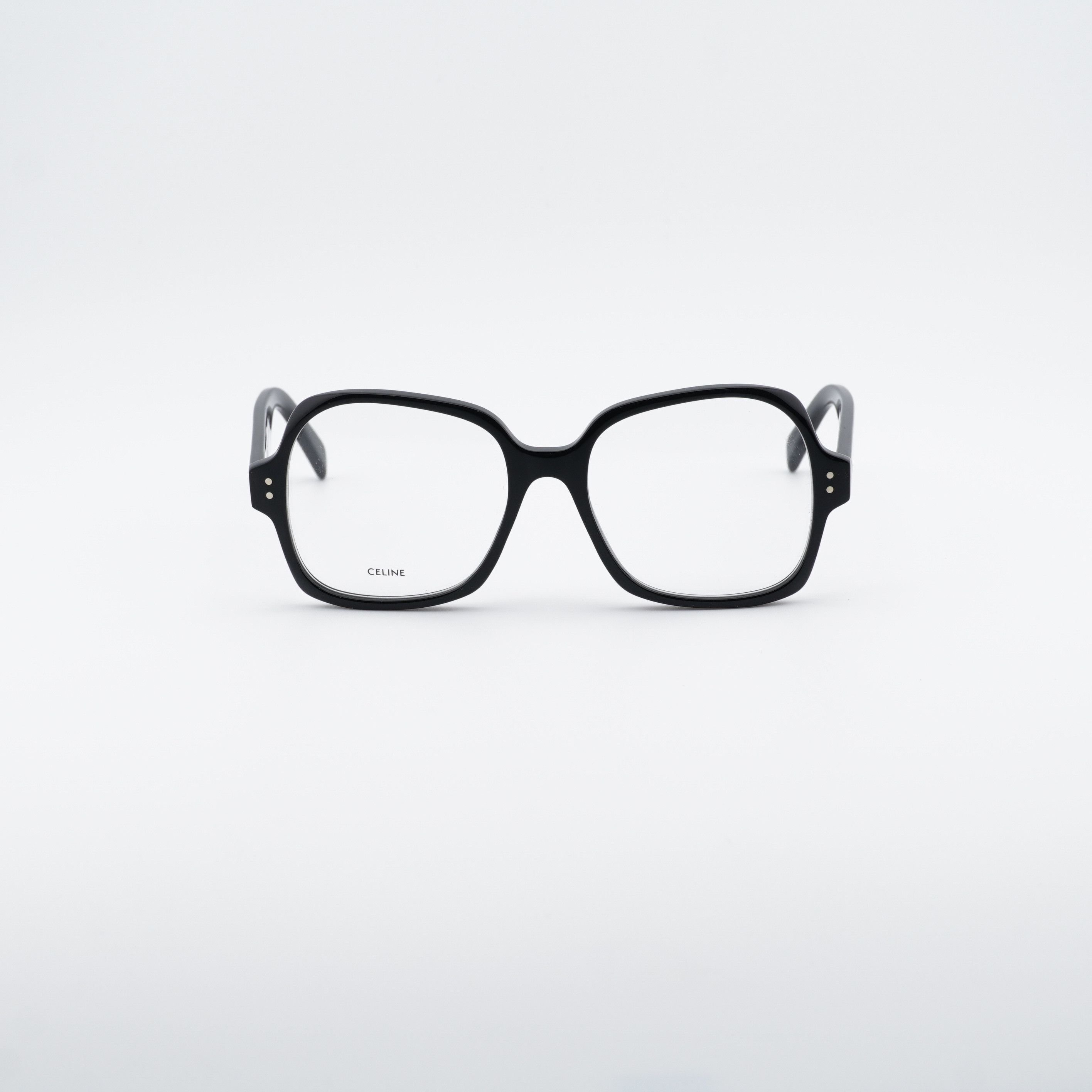 Celine Celine CL50148I 001 Eyeglasses Shiny Black 53mm Square Frame Size ONE SIZE - 3 Thumbnail