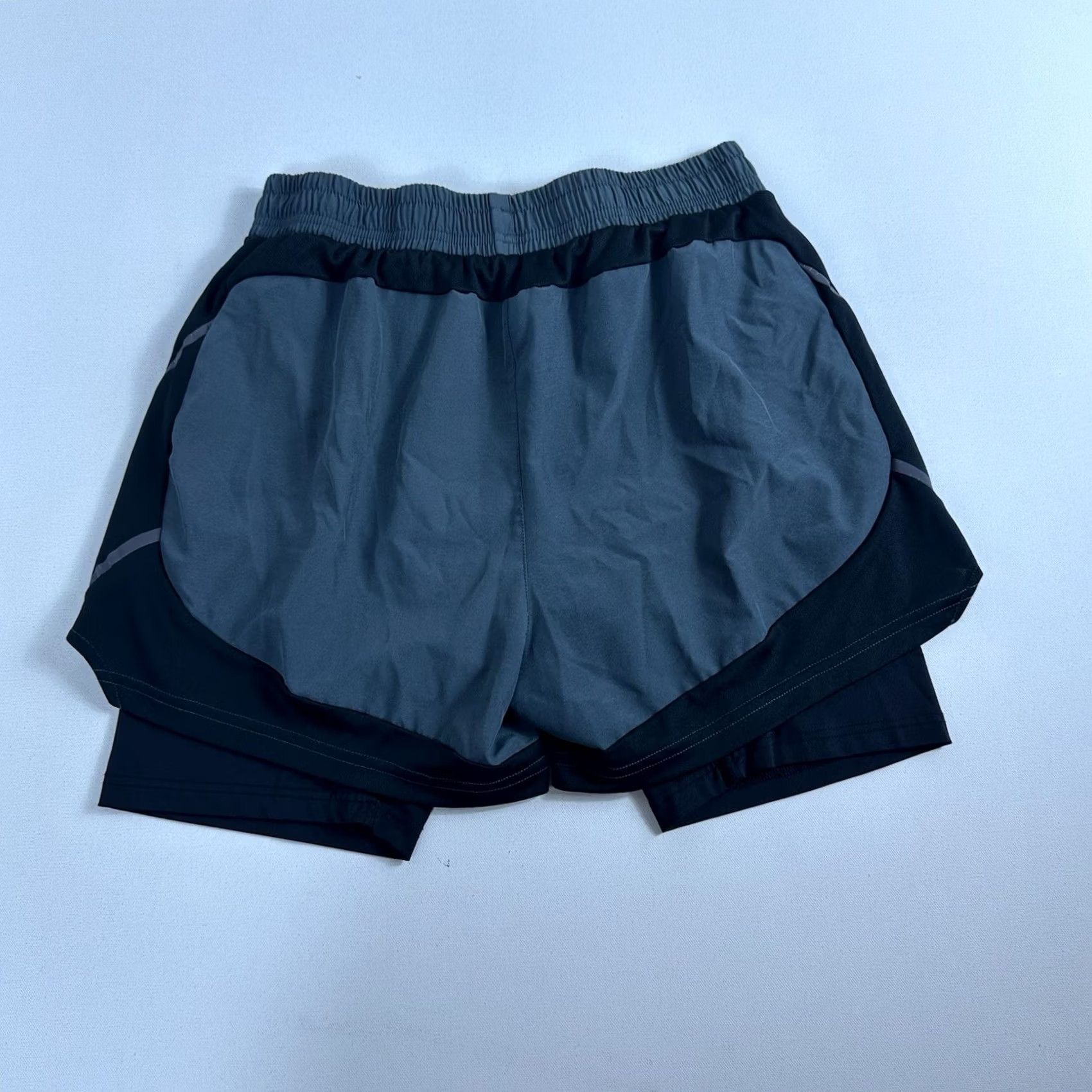 Vintage Arsuxeo Lined Cycling Training Shorts Mens Large Gray Activewear Gym Size US 33 - 3 Thumbnail