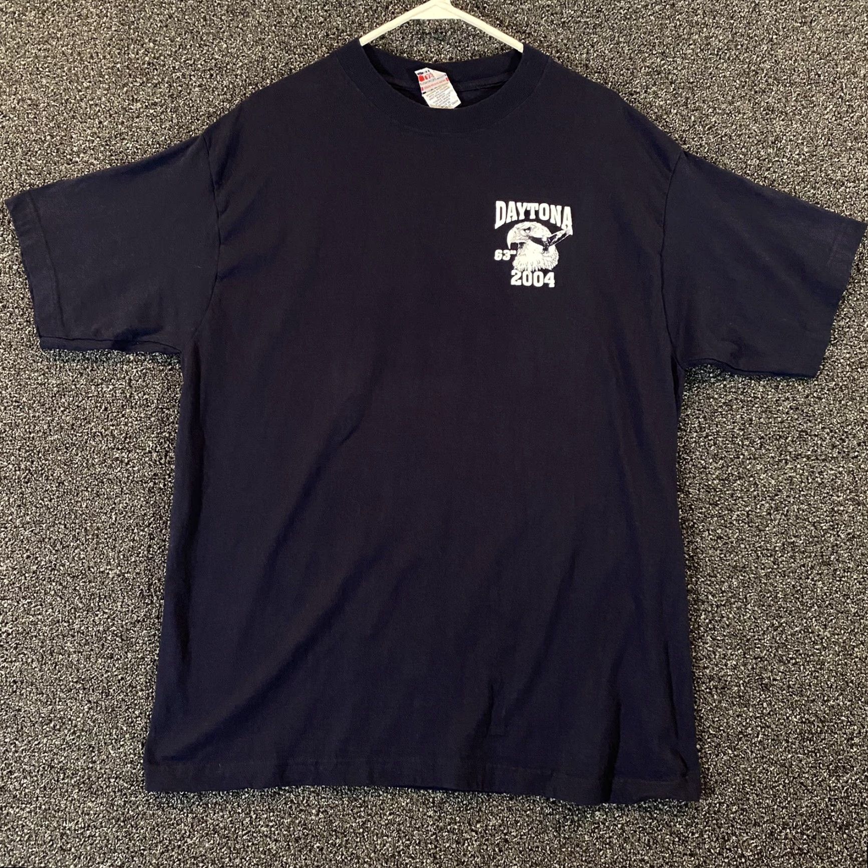 Vintage VINTAGE 2004 Bike Week Shirt Mens Large Navy Blue Tee Daytona Eagle BNK Motorcycle Shirt Mens Large Navy Blue Tee Size US L / EU 52-54 / 3 - 2 Thumbnail