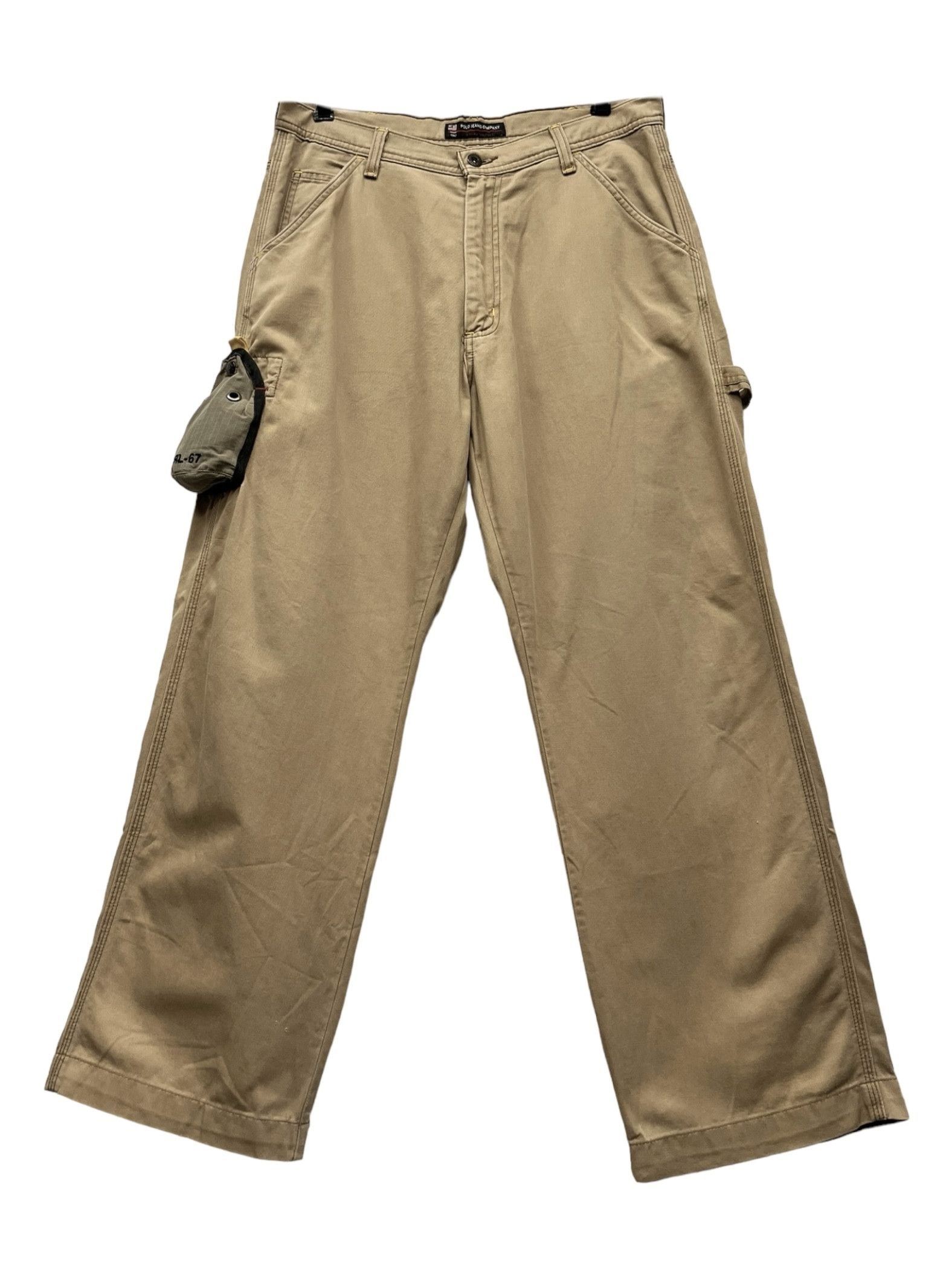 Polo Ralph Lauren 🔥Vintage Y2K RALPH LAUREN Cell Phone Carpenter Baggy Chino Size US 31 - 4 Thumbnail