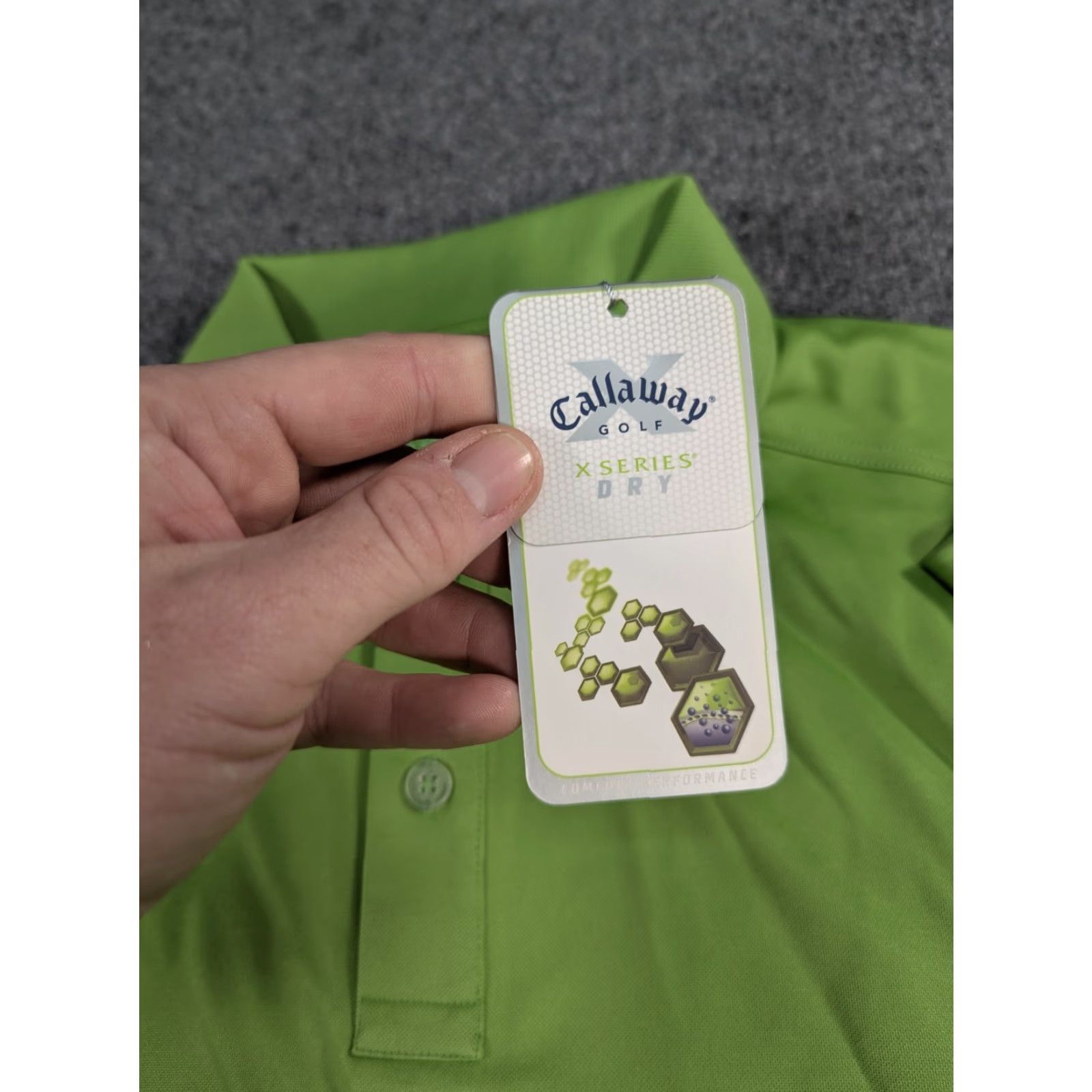 Callaway Callaway Shirt Men L X-Series Dry Polo Green Short Sleeve Collared Breathable Golf Polo Branding Logo Sports Summer Size US M / EU 48-50 / 2 - 4 Thumbnail