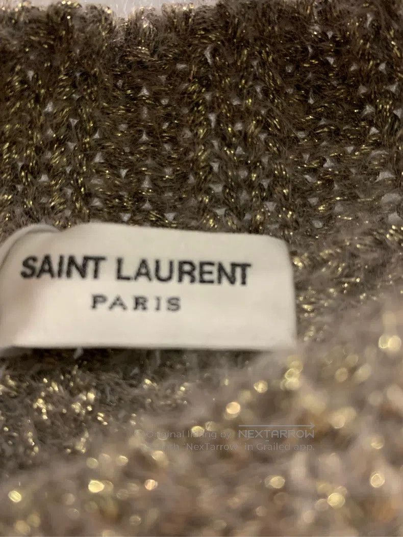 Saint Laurent Paris Saint Laurent Paris Mohair gold thread sweater Size M / US 6-8 / IT 42-44 - 4 Thumbnail